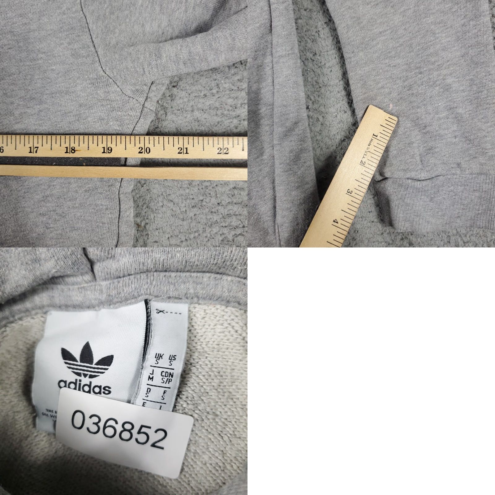 Adidas VINTAGE Adidas Hoodie Pullover Mens Small Gray Casual All Seasons Sports Size US S / EU 44-46 / 1 - 8 Thumbnail