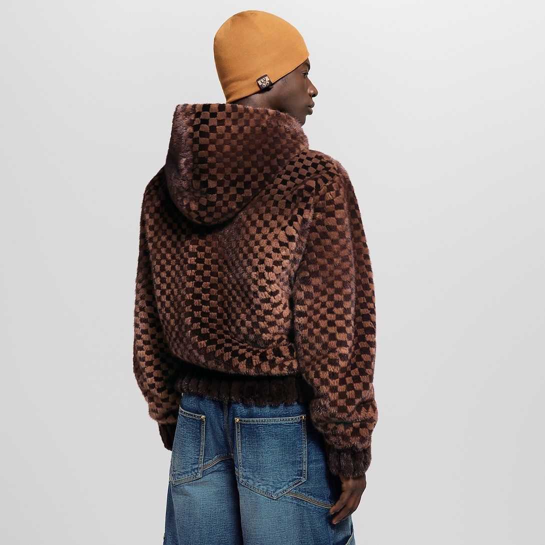 Louis Vuitton Damier Intarsia Zipped Mink Hoodie Size US S / EU 44-46 / 1 - 3 Thumbnail