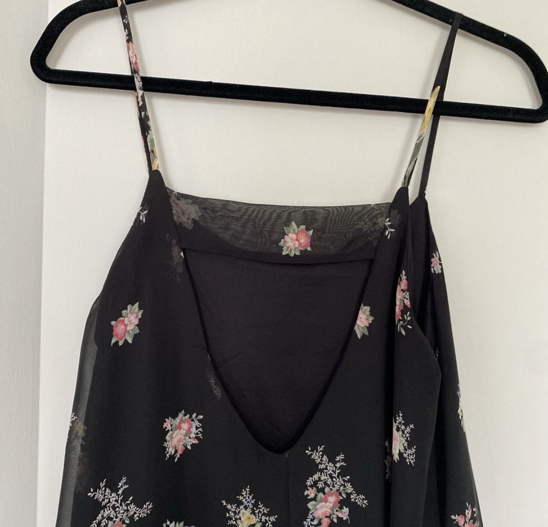 Forever 21 FOREVER 21 MINI FLORAL SLIP DRESS CUTOUT BACK Size L / US 10 / IT 46 - 7 Thumbnail