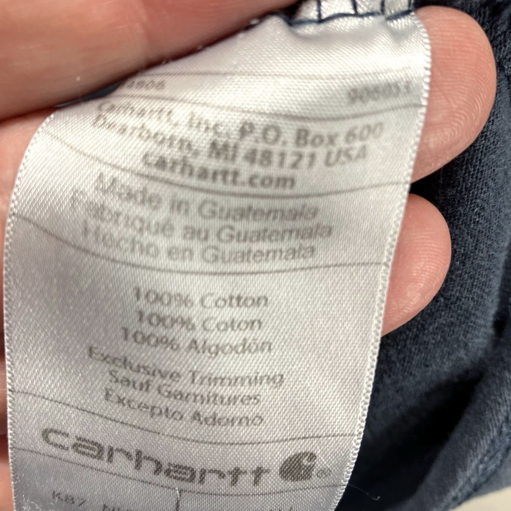 Carhartt Carhartt Mens 3XLT TALL Short Sleeve T-Shirt Navy Blue Cotton Crewneck Logo All Seasons Heavyweight Relaxed Fit Big & Tall Size US XXL / EU 58 / 5 - 6 Thumbnail