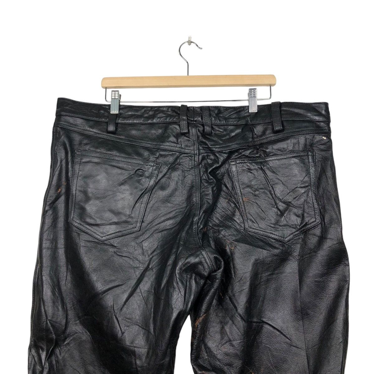 Genuine Leather 📌Vintage Short Leather Pants Horn Works Size US 44 / EU 60 - 10 Thumbnail