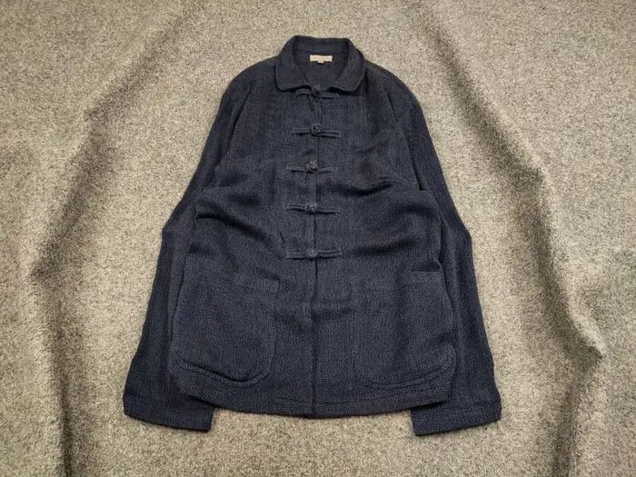 Japanese Brand Vintage 90's Japanese Blue Cotton Pocket overshirt Jacket Size US M / EU 48-50 / 2 - 2 Thumbnail