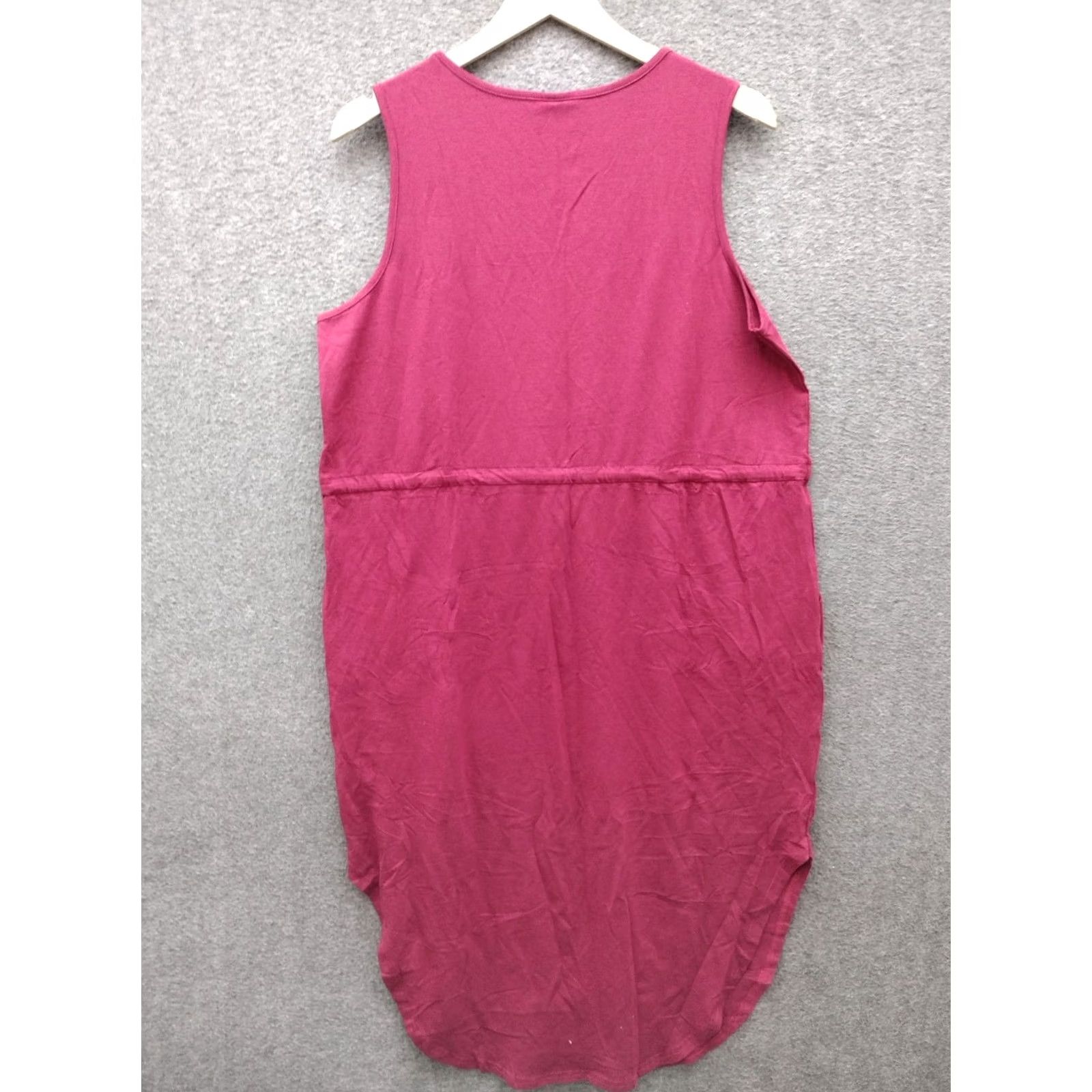 Vintage Lilbetter Women's Favorite Soft Pullover Dress Dress Red 2XL Sleeveless Tank Dress Solid Short Sleeveless Lightweight Summer Spring Fall Womens Size XXL / US 16-18 / IT 52-54 - 2 Thumbnail