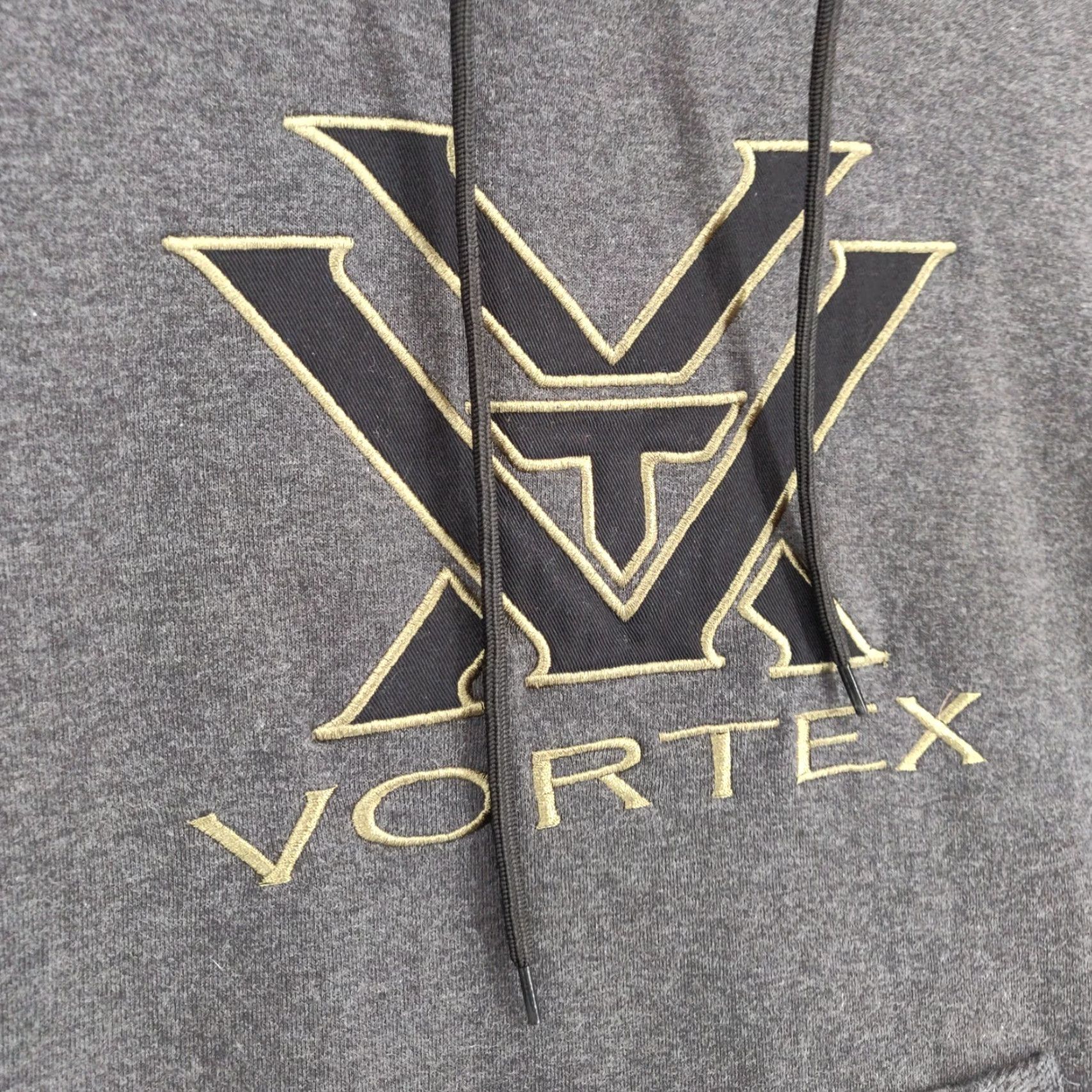 Vintage Vortex Hoodie Mens XL Gray Pullover Sweatshirt Hooded Pockets Regular Logo Army Outdoor Sports Winter Fall Size US XL / EU 56 / 4 - 5 Thumbnail