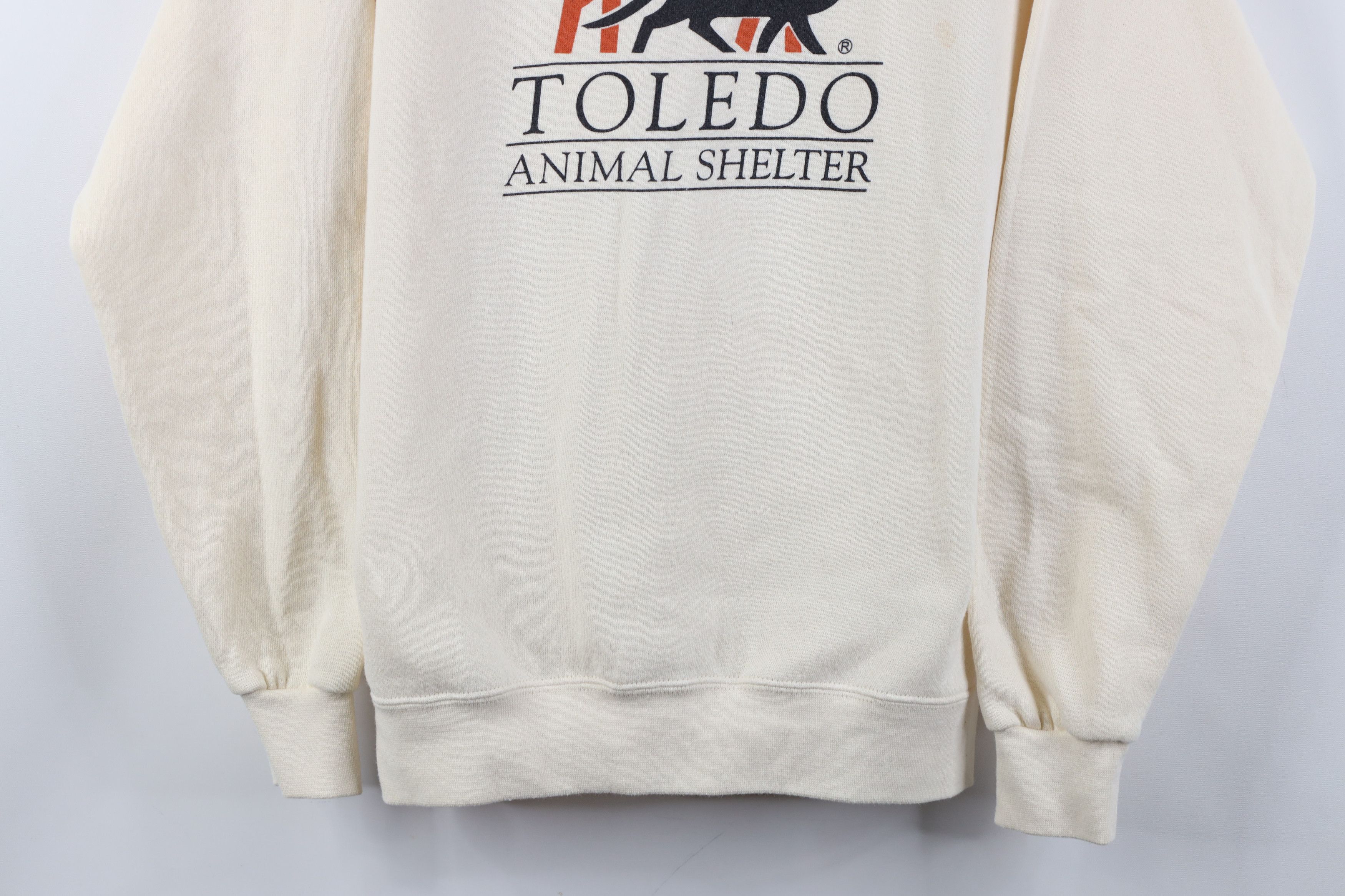 Vintage Vintage 90s Toledo Animal Shelter Dog Cat Sweatshirt Yellow Size S / US 4 / IT 40 - 3 Thumbnail