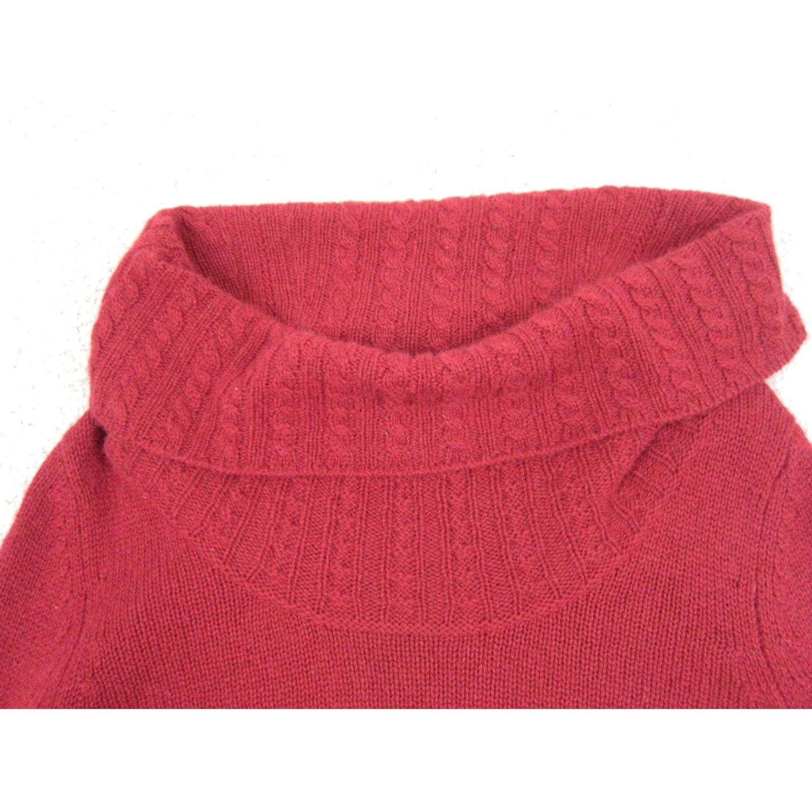 Vintage McDuff Sweater Womens Small Red 100% Cashmere Cowl Neck Pullover Knit Ladies Shirt Size S / US 4 / IT 40 - 5 Thumbnail