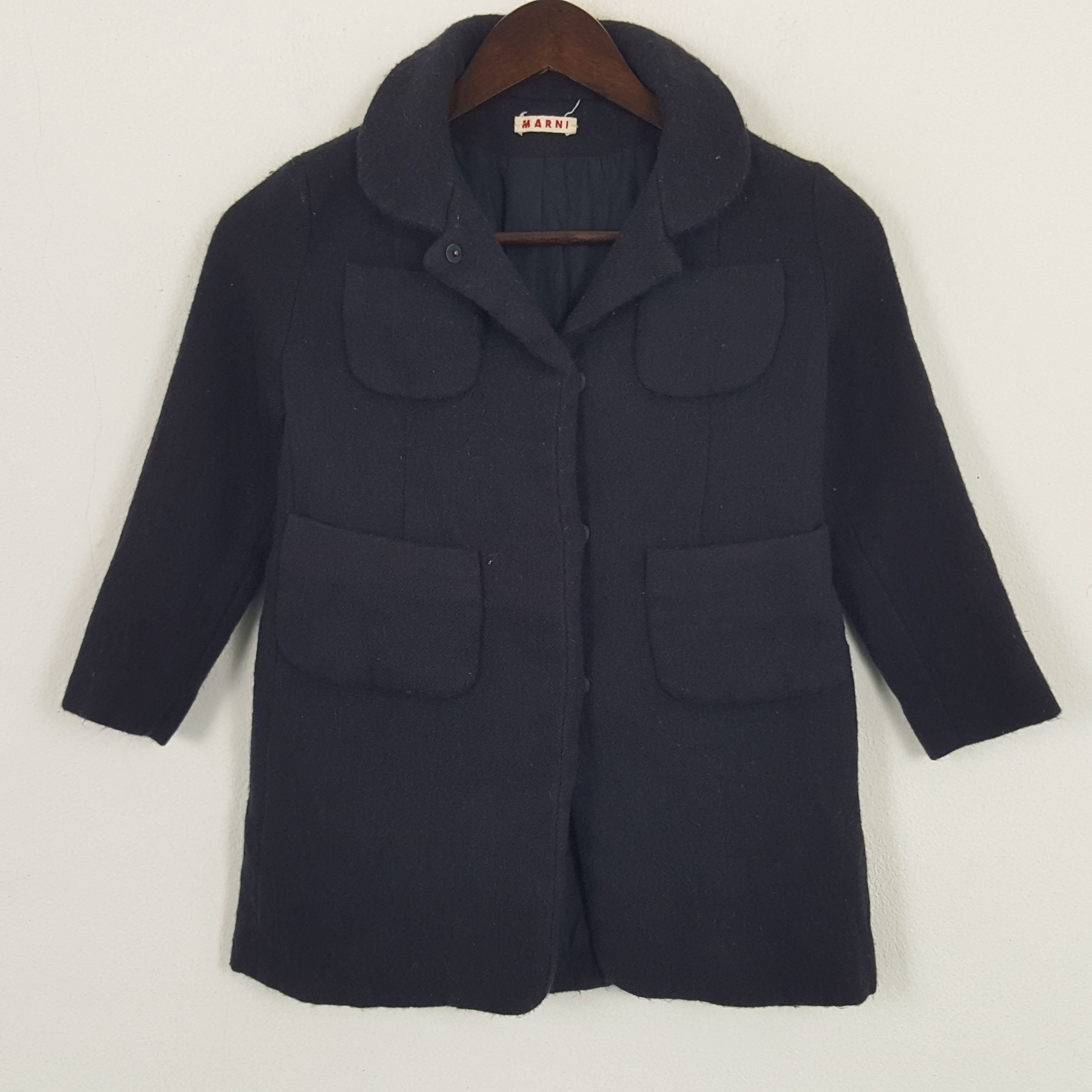 Marni × Vintage Vintage Marni Kid Wool Coat Jacket Size XXS / US 00 / IT 34 - 1 Thumbnail