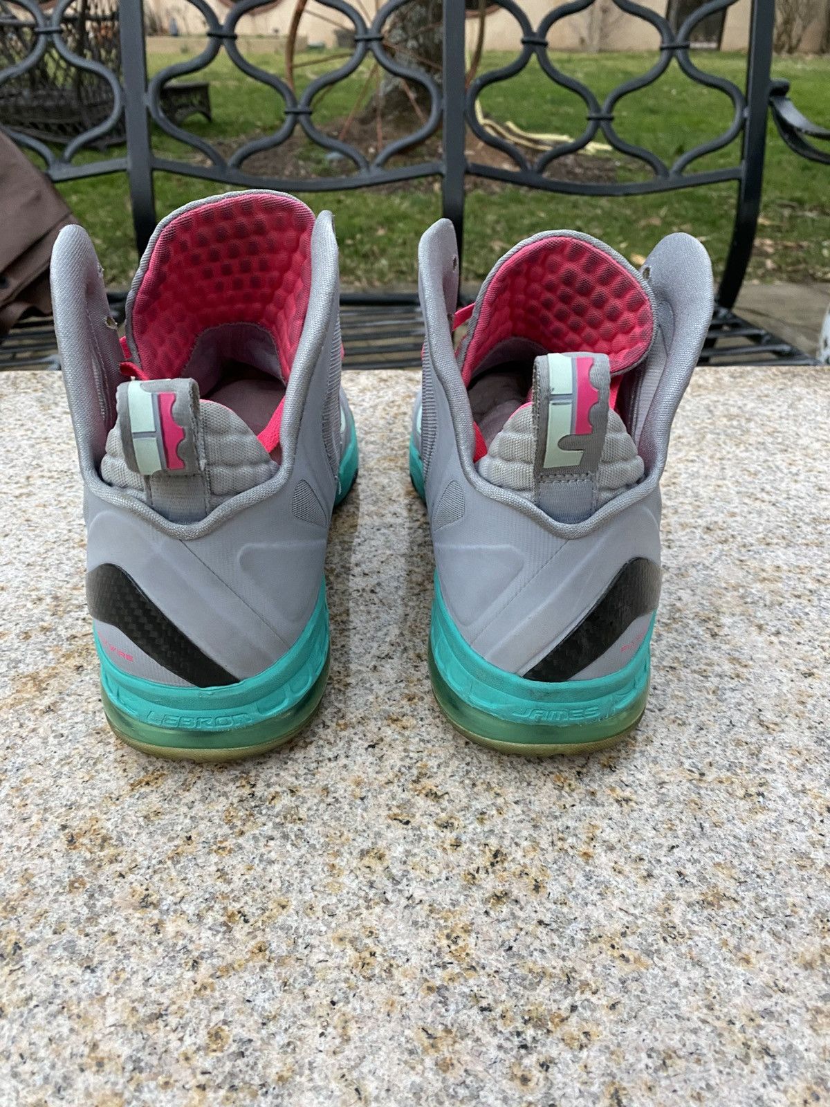 Nike Nike Lebron 9 Elite South Beach Gry 516958-001 Men SZ 10 Size US 10 / EU 43 - 4 Thumbnail