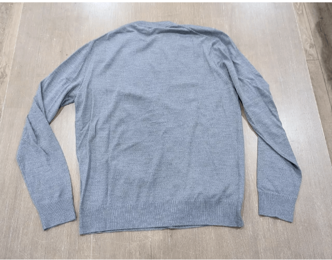 Isaia Mens ISAIA V-Neck Wool Knit Cardigan Gray Large Size US L / EU 52-54 / 3 - 5 Thumbnail
