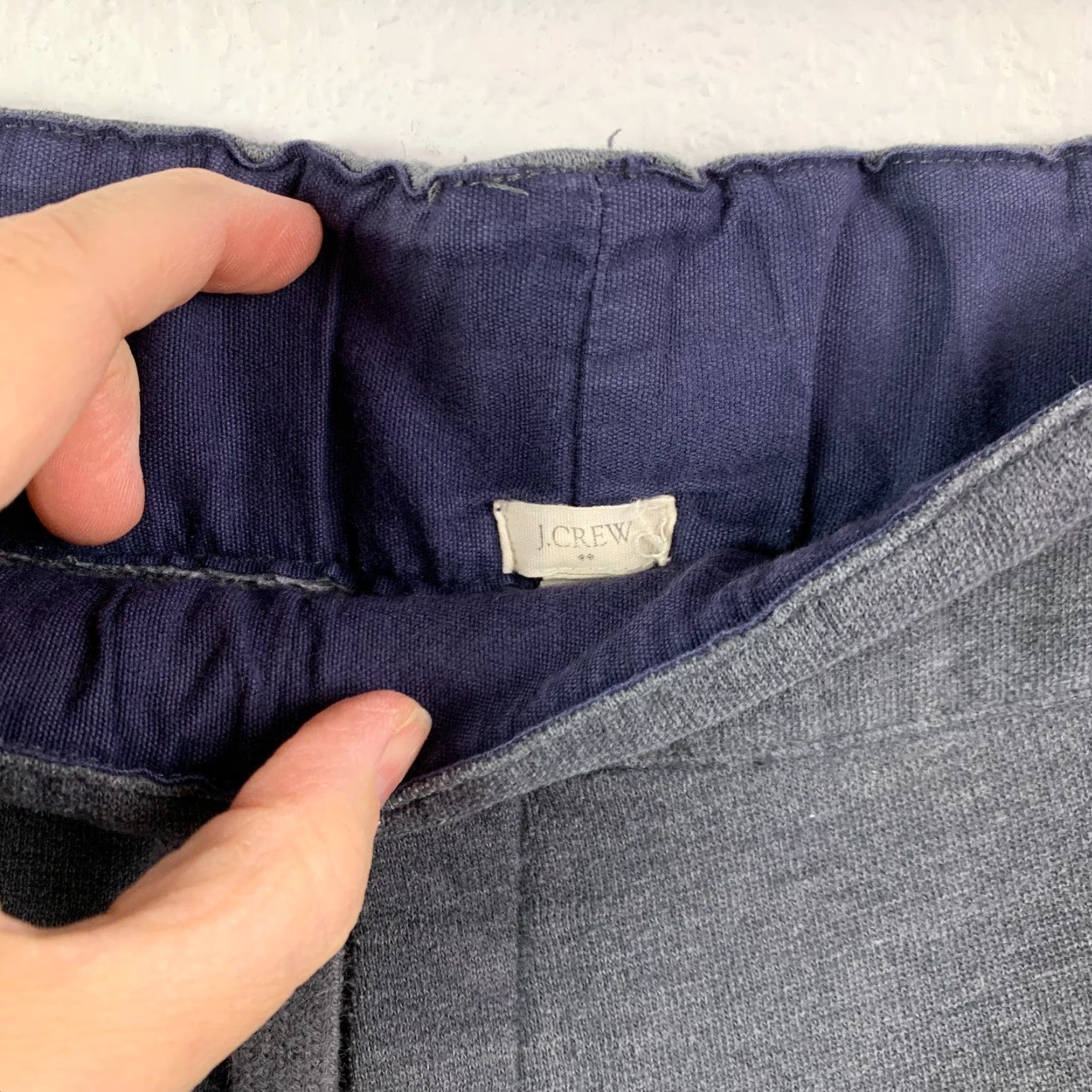 J.Crew VINTAGE J. CREW FACTORY Low-Rise Dark Gray Thick Sweatpants L Women Gray Sweatpants Casual Vintage Size 36" / US 14 / IT 50 - 4 Thumbnail