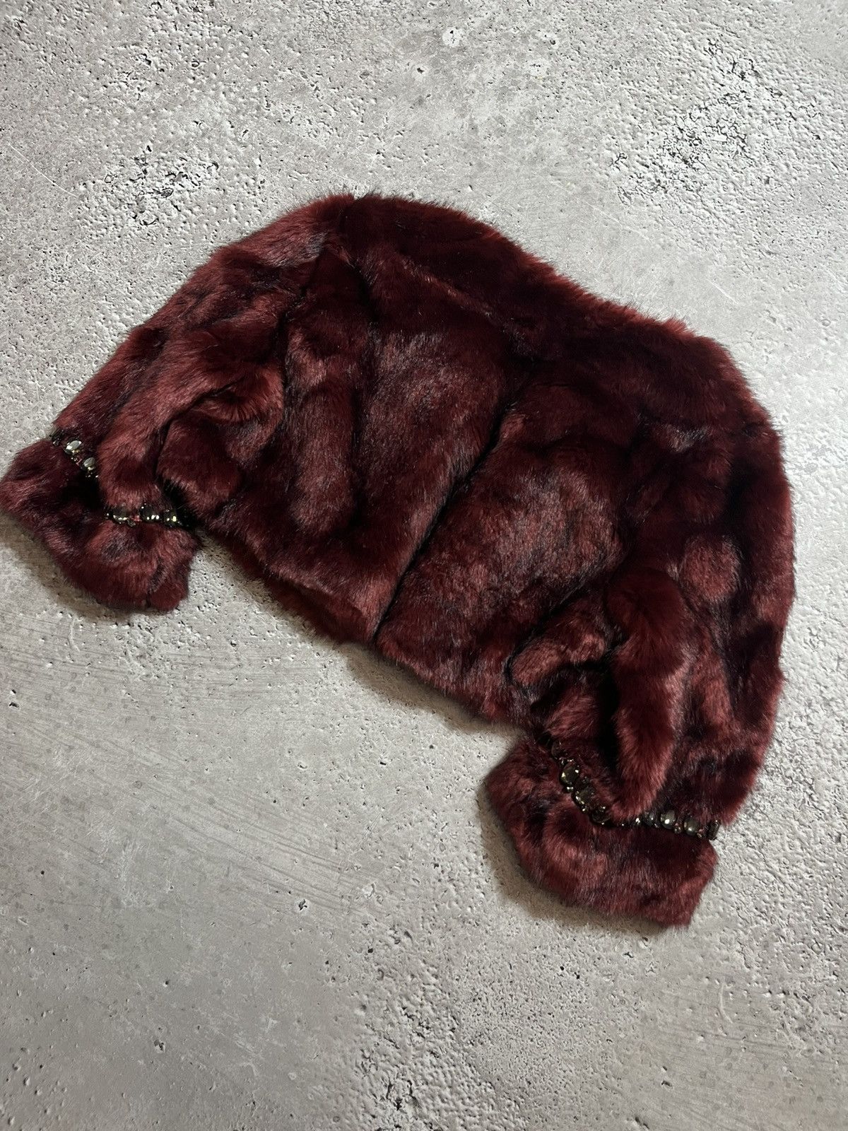 If Six Was Nine × Vintage FAUX FUR AMAZING CROPPED AVANT GARDE JACKET Size S / US 4 / IT 40 - 10 Thumbnail