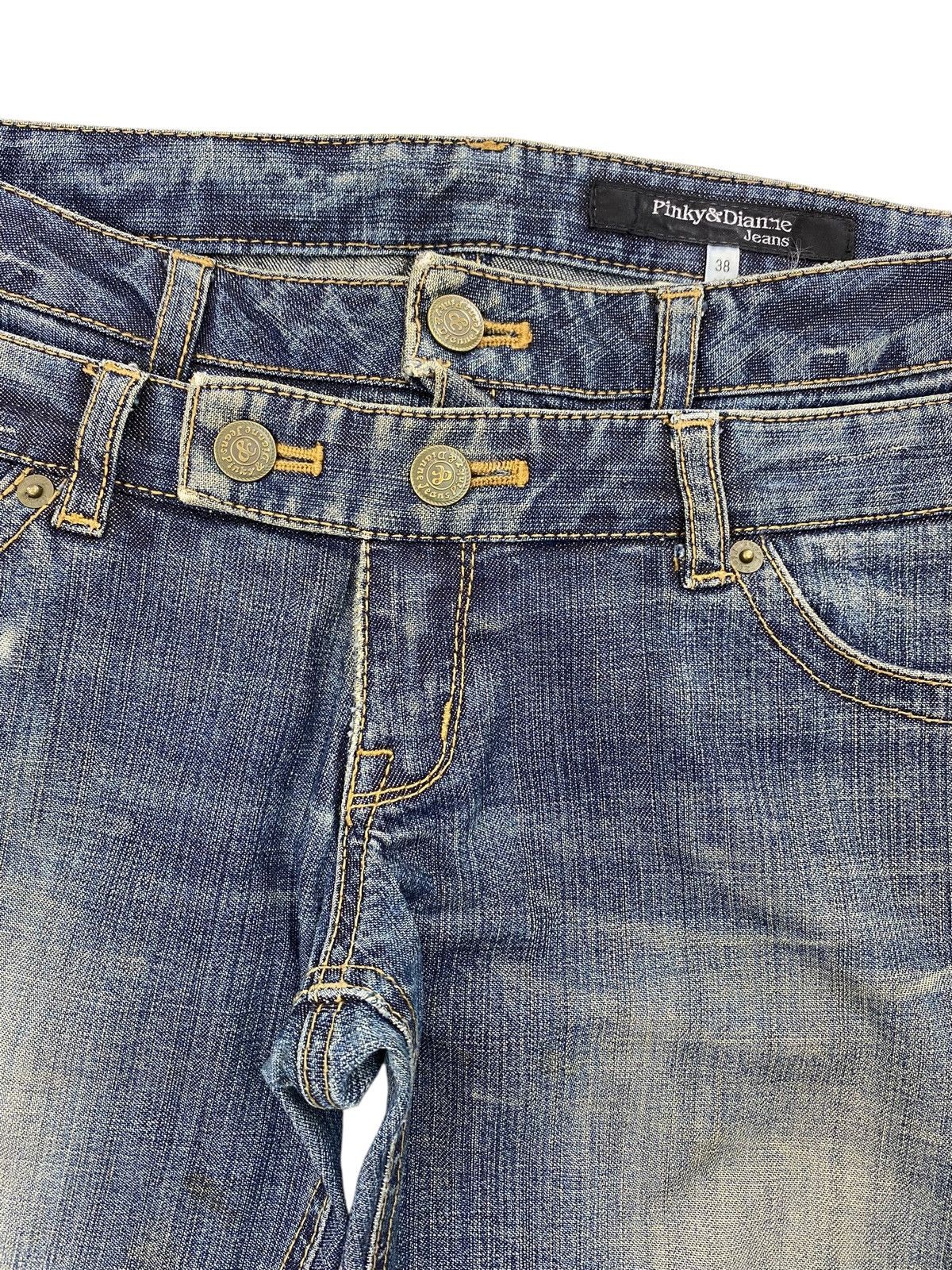 Other Japanese Brand Double Waist Style Faded Jeans Size US 32 / EU 48 - 13 Thumbnail