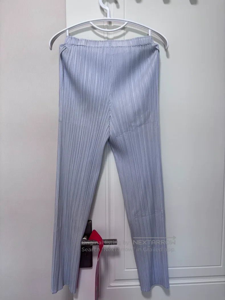 Issey Miyake Issey Miyake Light Gray Straight-Leg Long Pants Size 25" / US 0 / IT 36 - 4 Thumbnail