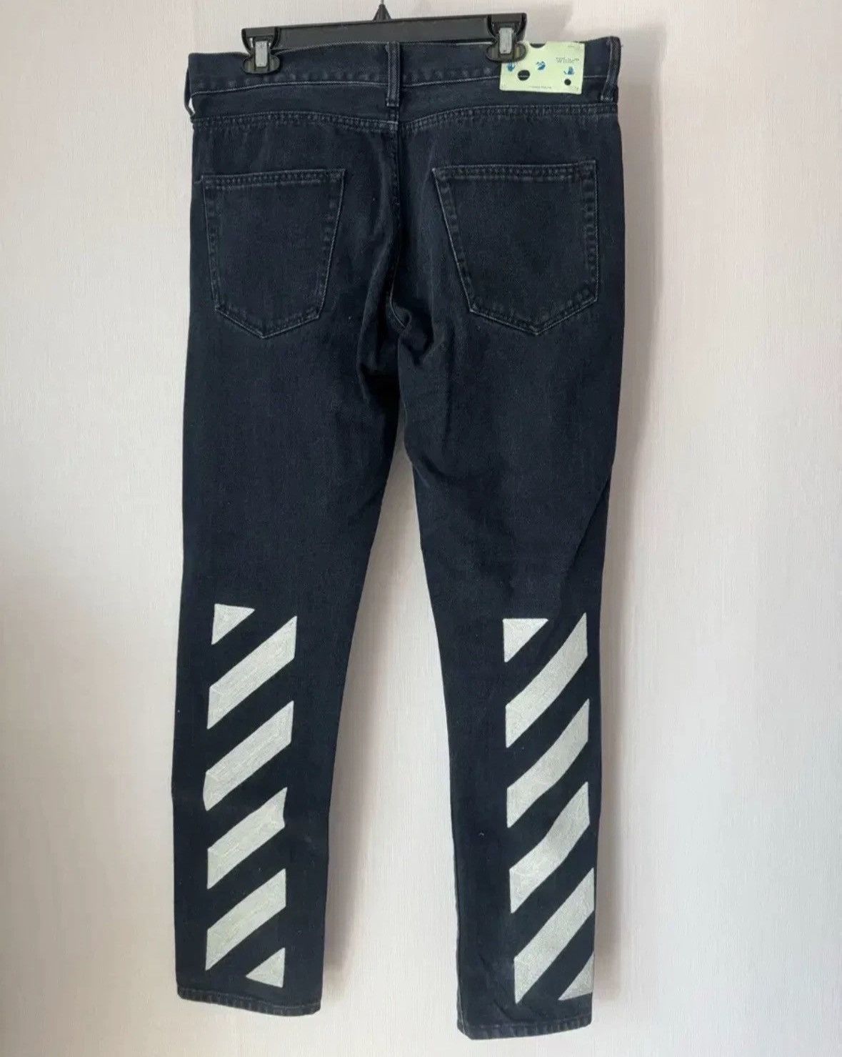 Off-White OFF WHITE DIAGONAL SLIM JEANS SIZE 34 | Grailed