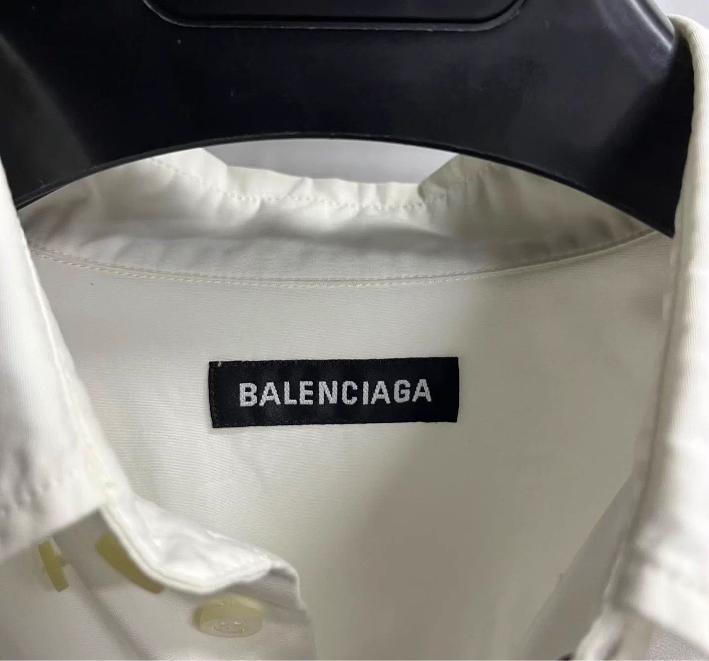 Balenciaga Balenciaga White Printed Collared Short-Sleeve Shirt Size US XXS / EU 40 - 3 Thumbnail