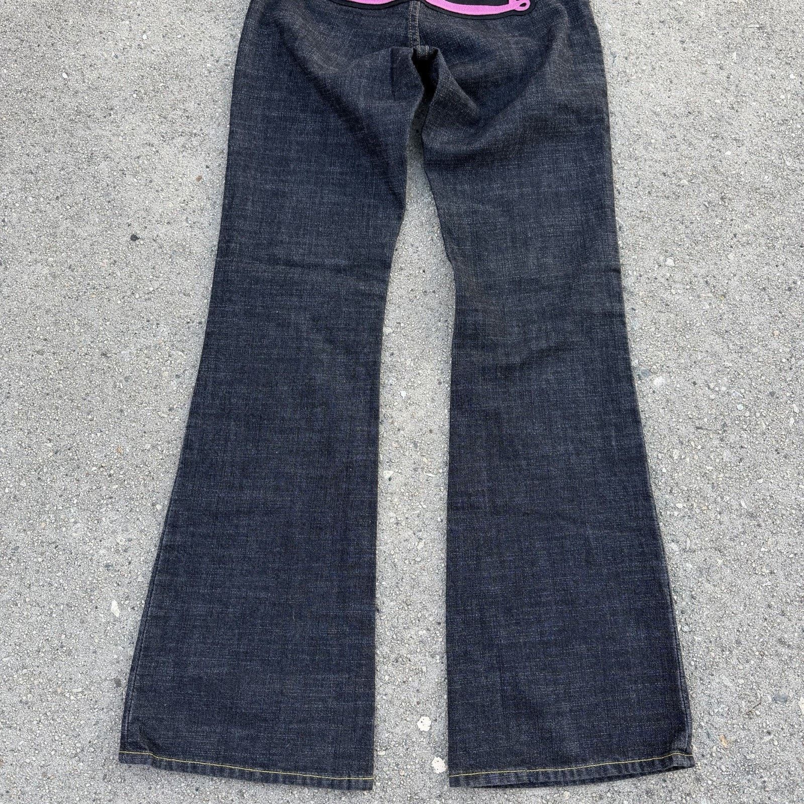 Vintage × Von Dutch Vintage Y2K Von Dutch Low Rise Bell Bottom Flare Denim Jeans Size 29" - 2 Thumbnail