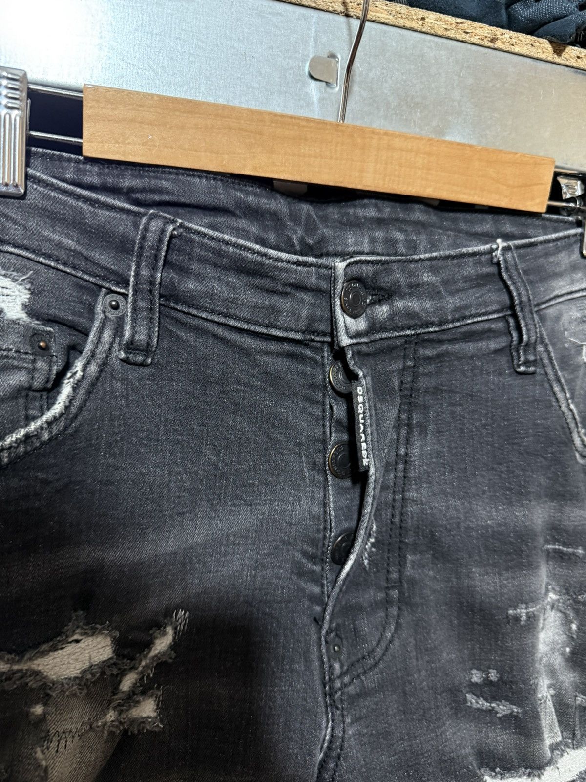 Dsquared2 Rare Luxury Dsquared2 Distressed Denim Gray Jeans Y2K Hype Size US 34 / EU 50 - 10 Thumbnail