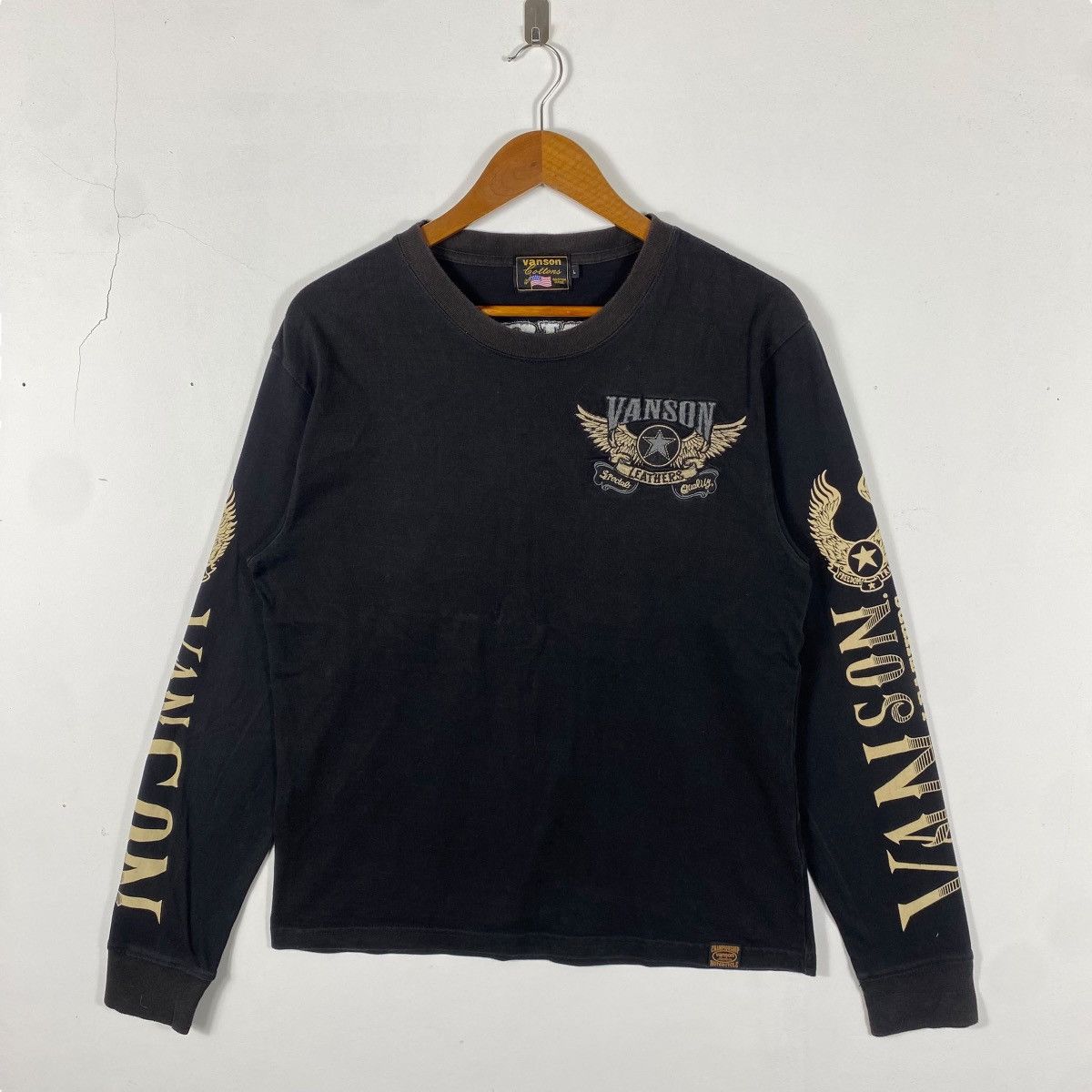 Vanson Leathers Vintage VANSON LEATHERS Embroidery Logo Long Sleeve Size US L / EU 52-54 / 3 - 3 Thumbnail