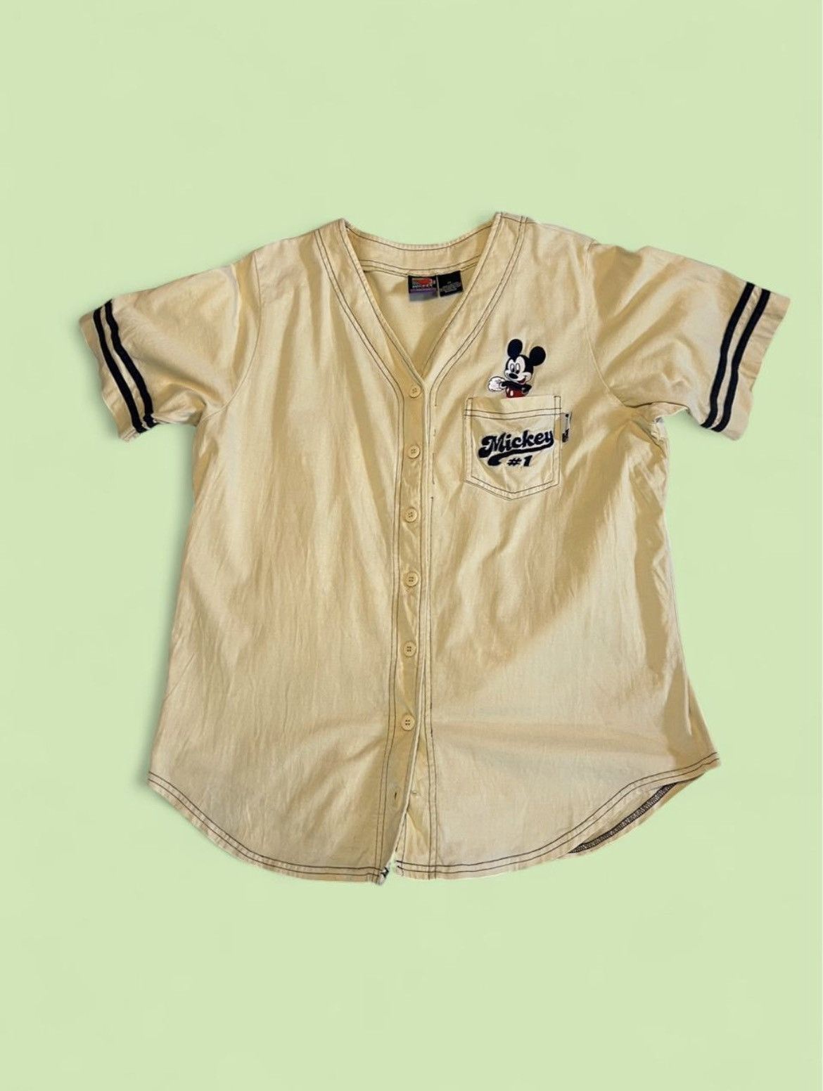 Disney Mickey Mouse Vintage baseball jersey, yellow, 90s-00s Size XXL / US 16-18 / IT 52-54 - 1 Thumbnail
