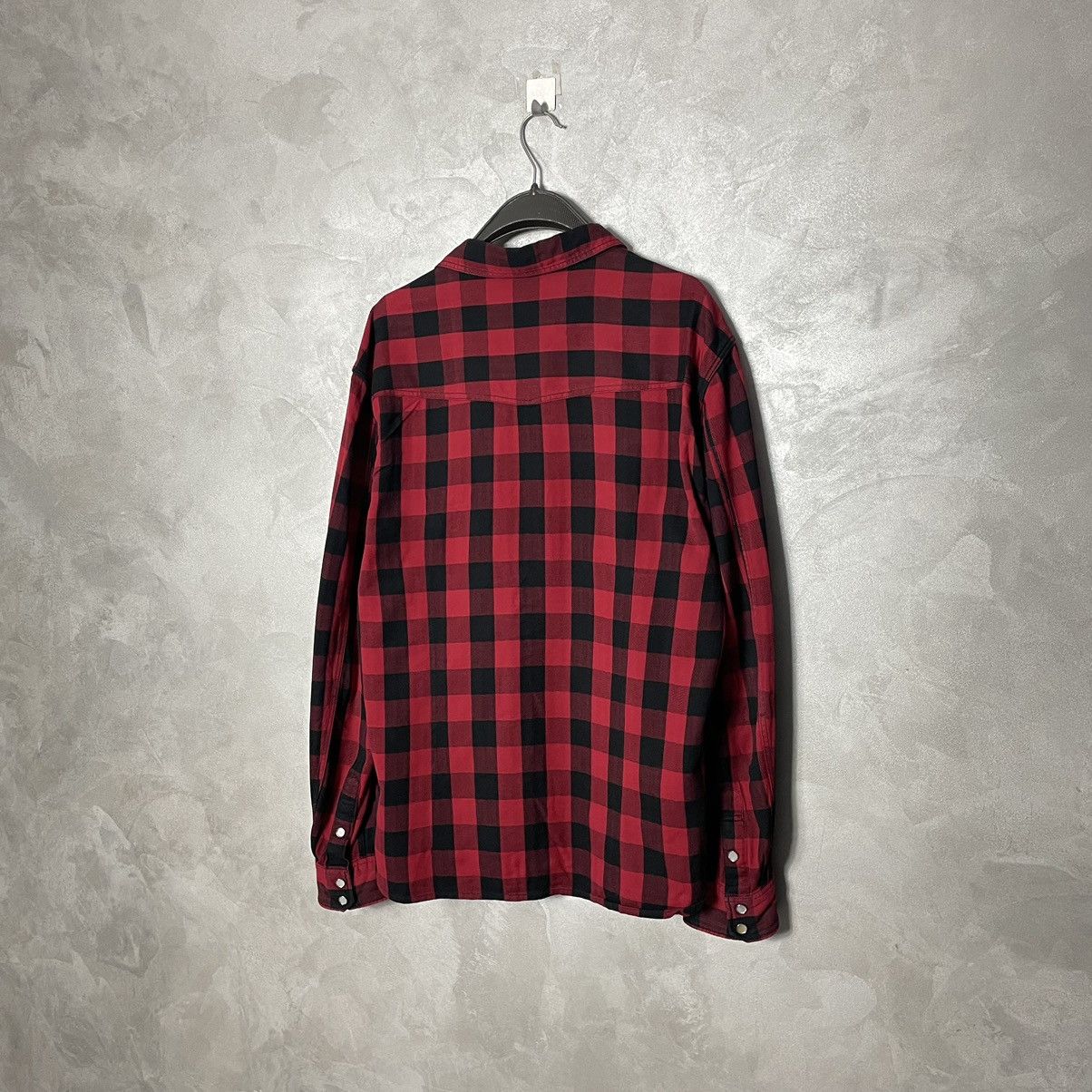 The Flat Head The Flat Head Ombré Check Western Shirt Black/Red Size US L / EU 52-54 / 3 - 11 Thumbnail