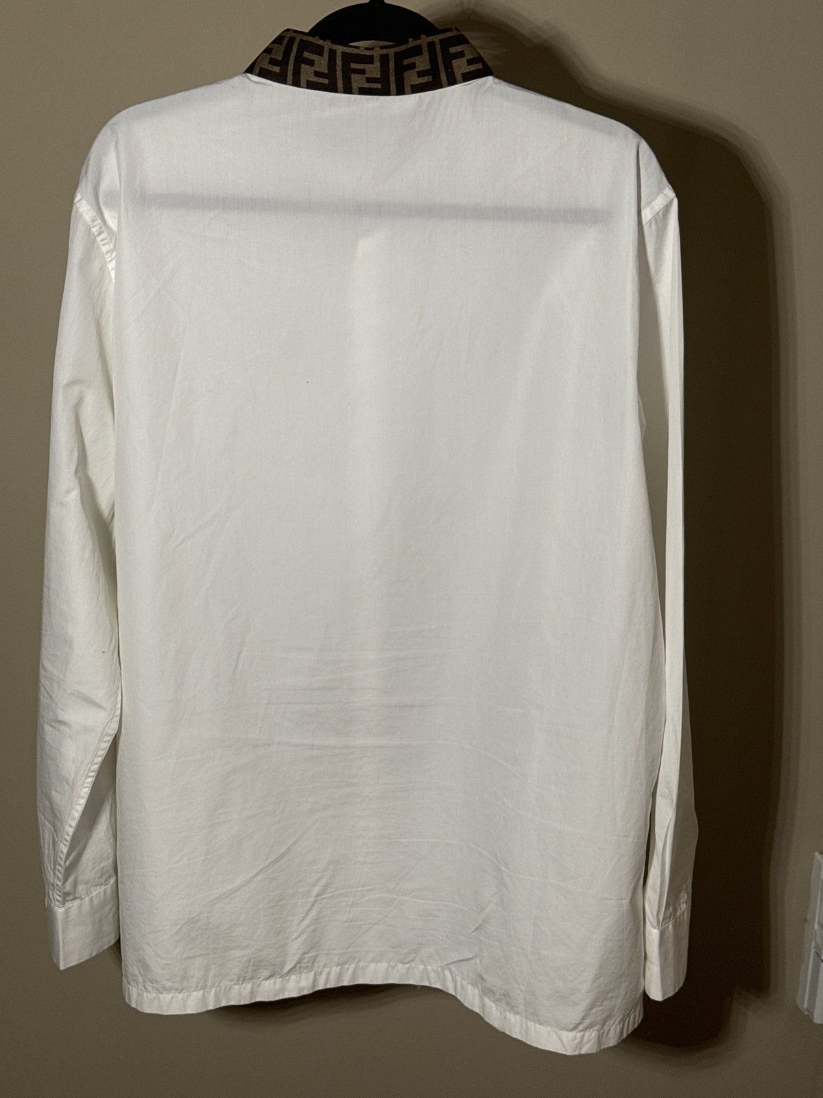 Fendi Fendi FF Collar White Button Up Shirt Size US XL / EU 56 / 4 - 2 Thumbnail
