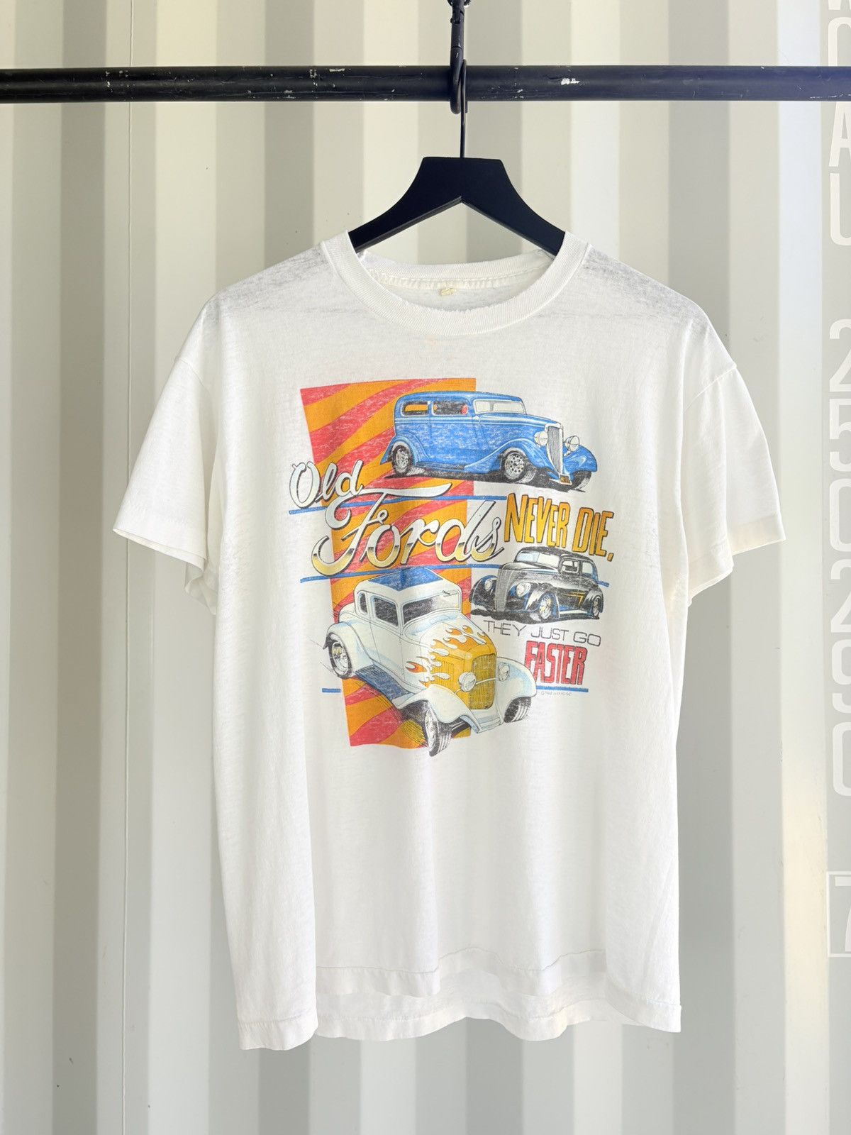 Vintage Vintage Ford Racing Shirt Faded Distressed Paper Thin Size US M / EU 48-50 / 2 - 1 Thumbnail