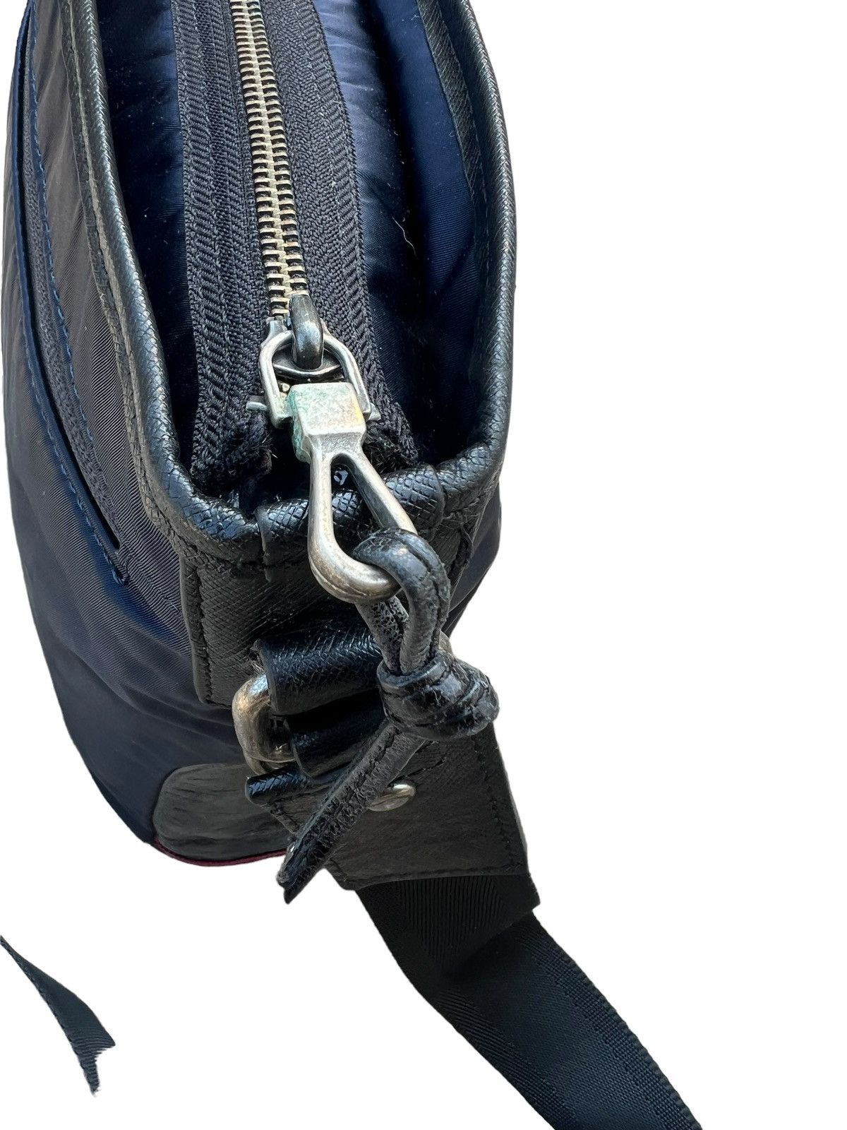 Lanvin Lanvin en bleu Distressed Hybrid Leather Bag Size ONE SIZE - 12 Thumbnail