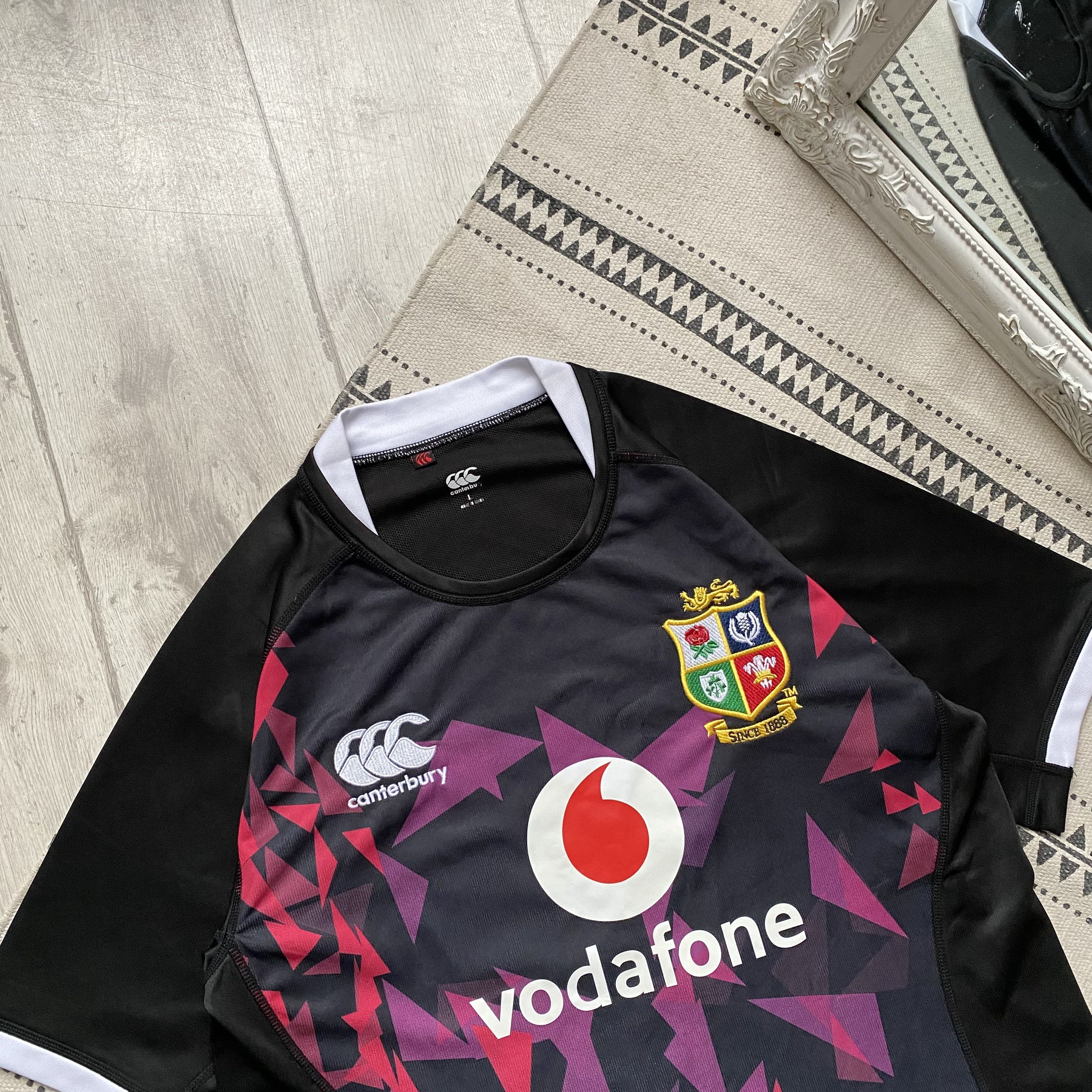 Canterbury of New Zealand 🏈Blokcore England Rugby jersey British Irish Lions Vodafone Size US L / EU 52-54 / 3 - 2 Thumbnail