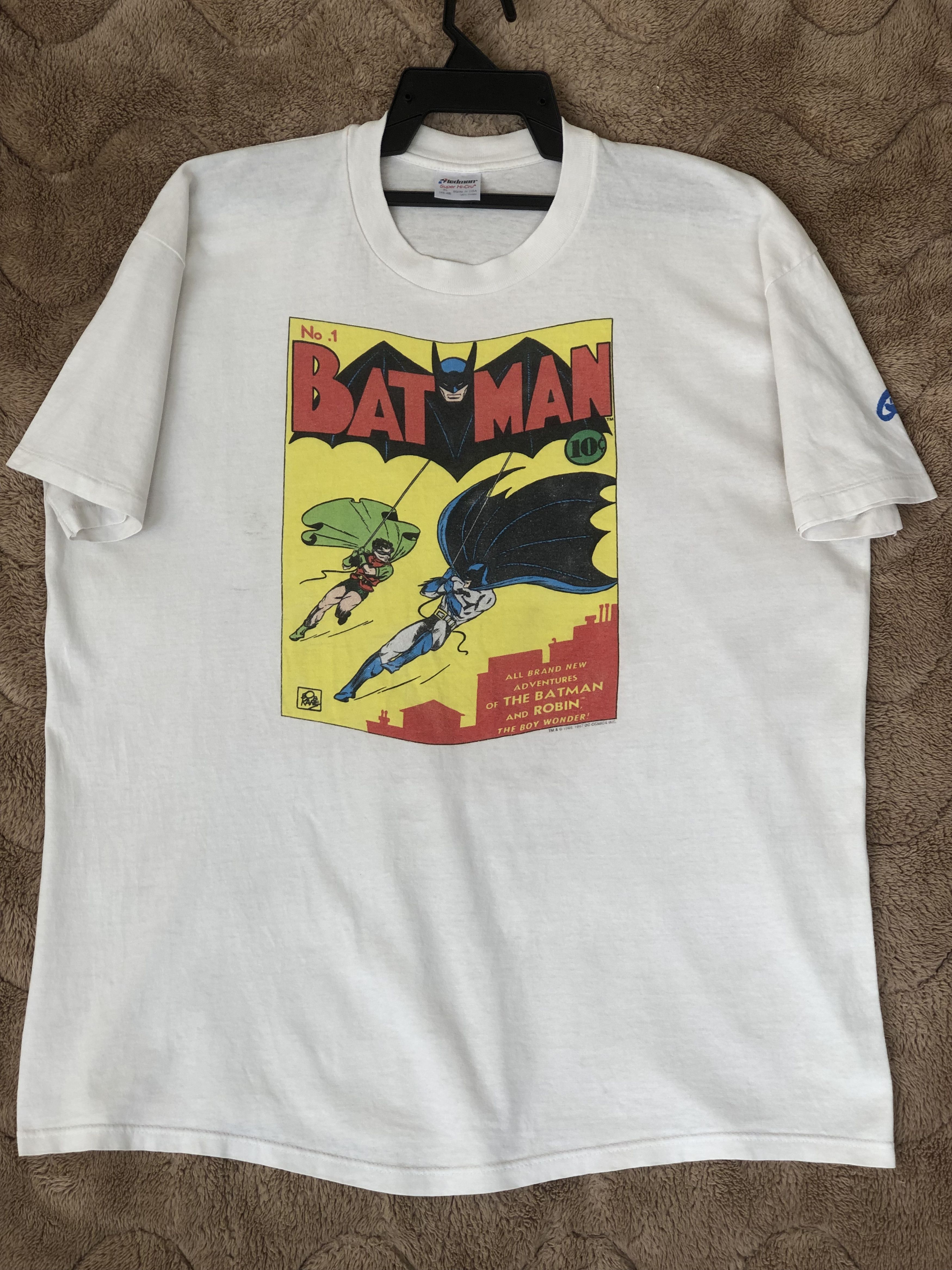 Vintage Vintage 80s BATMAN #1 Comic Book Cover Tee Size US XL / EU 56 / 4 - 1 Thumbnail