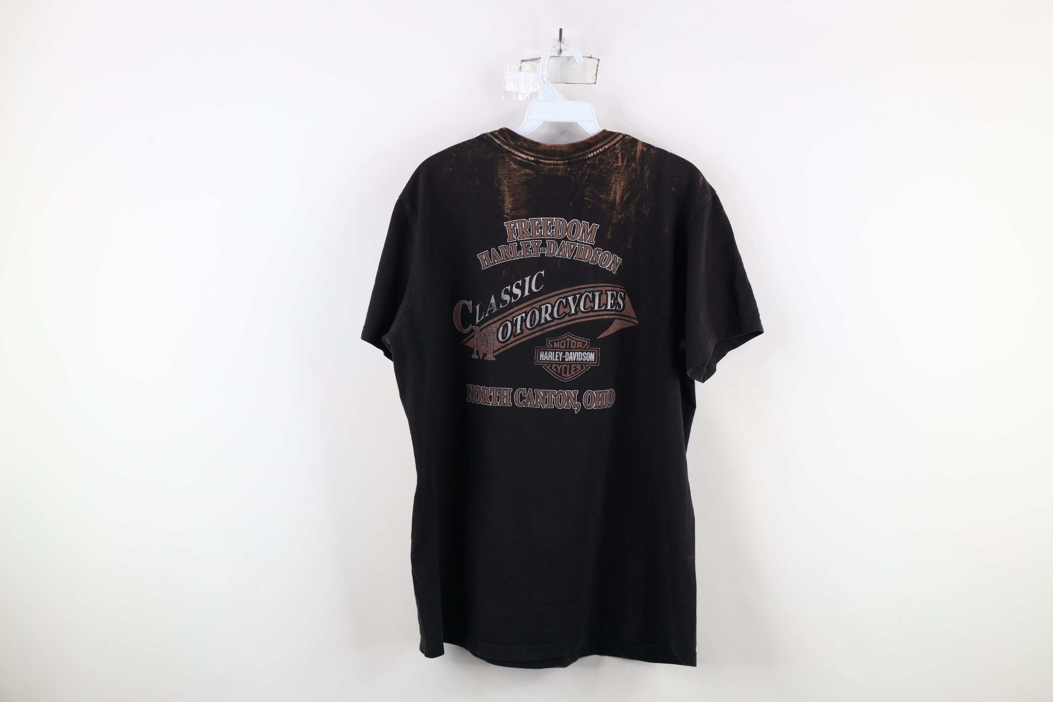 Harley Davidson × Vintage Vintage Y2K Harley Davidson Army Dog Tags Bleached T-Shirt Size US L / EU 52-54 / 3 - 13 Thumbnail