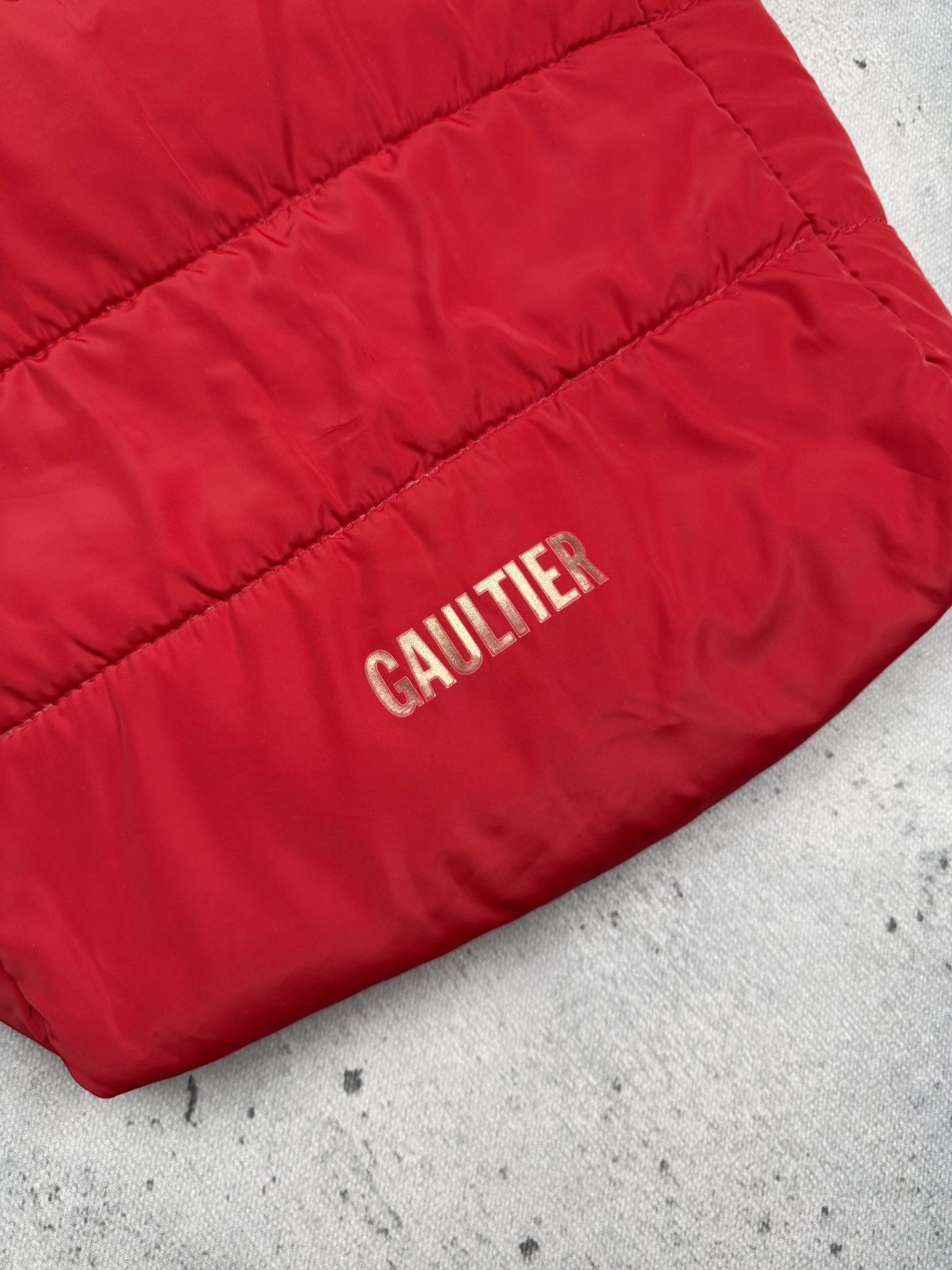 Jean Paul Gaultier Jean Paul Gaultier Red Padded Tote Bag Rare Puffer Shopper Size ONE SIZE - 13 Thumbnail