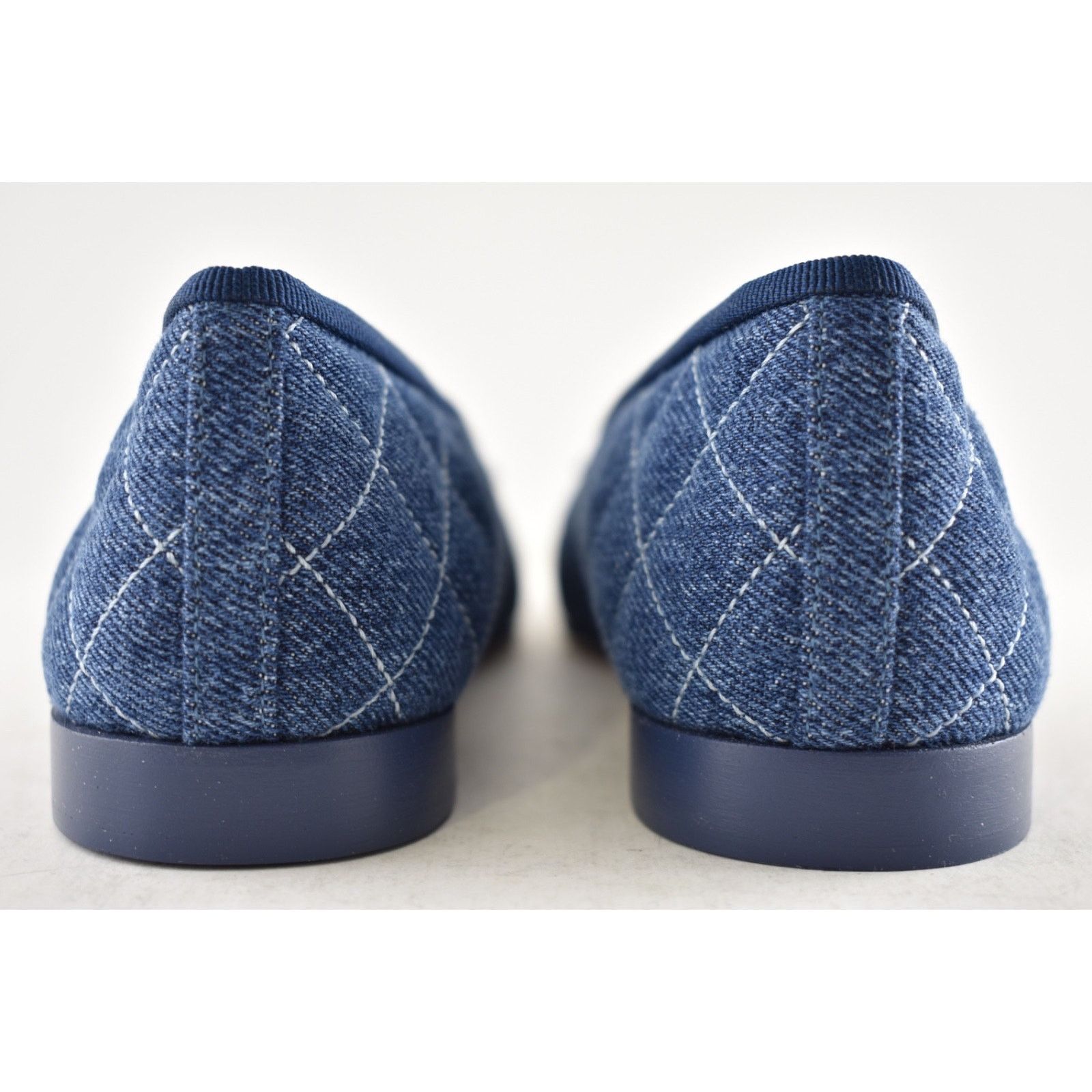 Chanel Chanel Denim Blue Quilted CC Bow Ballet Flat 41.5 Size US 11.5 / IT 41.5 - 18 Thumbnail