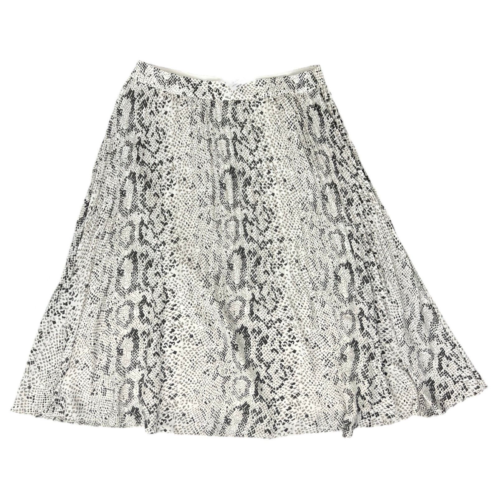 J.Crew J. Crew Gray White Snakeskin Snake Pleated Midi Skirt 10 NEW Grailed