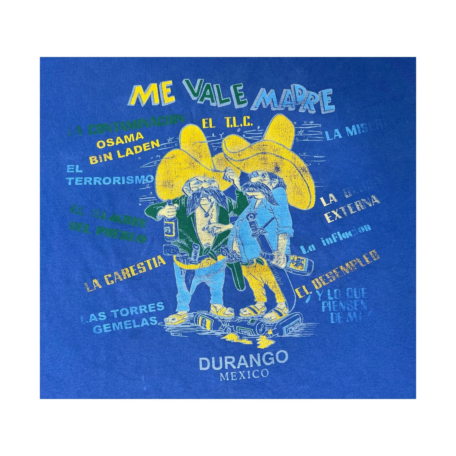 Vintage Vintage Me Vale Madre Durango Mexico Novelty T-Shirt XL Size US XL / EU 56 / 4 - 2 Thumbnail