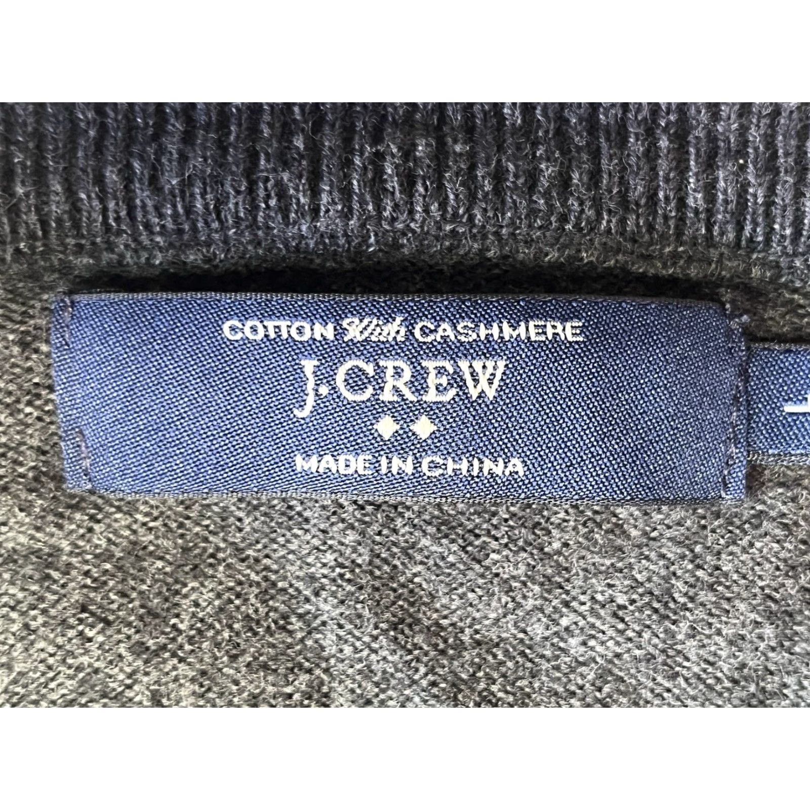 J.Crew J.CREW Sweater Men L Crew Neck Lightweight Cashmere Cotton Pullover Gray/Dark Grey Size US L / EU 52-54 / 3 - 6 Thumbnail