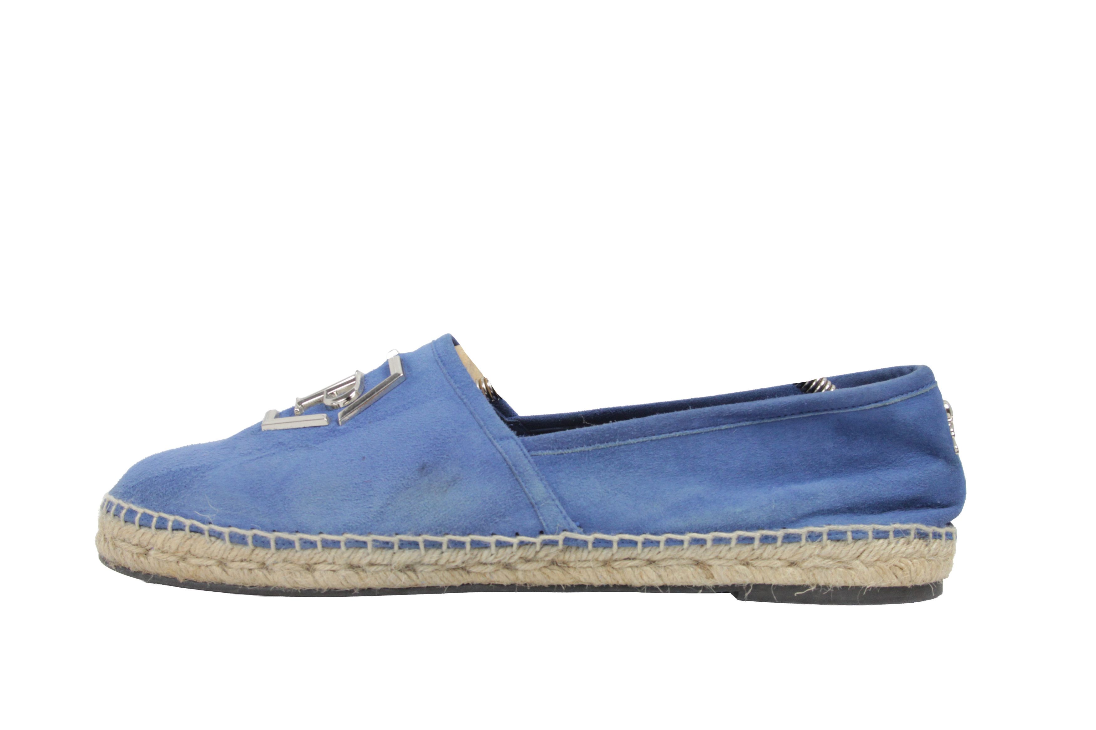 Philipp Plein Skull Logo Y2K Suede Espadrilles Size US 10 / EU 43 - 1 Thumbnail