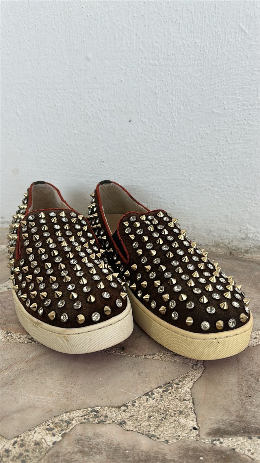 Christian Louboutin Christian Louboutin Crystal Dandelion Spikes Loafers UK8.5 Size US 8.5 / EU 41-42 - 3 Thumbnail