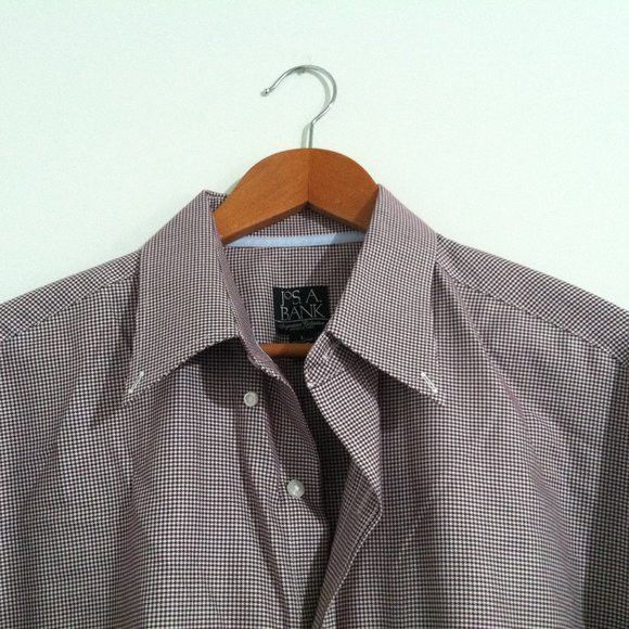 Jos. A. Bank JOS.A.BANK MENS PURPLE 100%COTTON CASUAL SHIRT SIZE: L Size US L / EU 52-54 / 3 - 2 Thumbnail