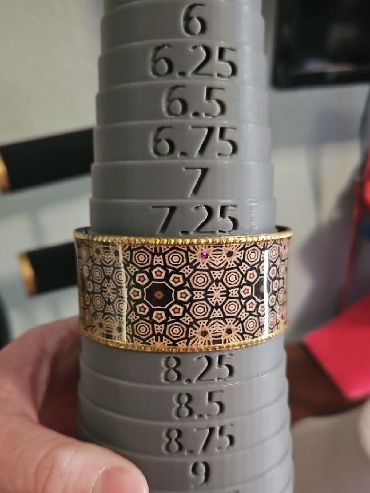 Other Gold-Tone Black Patterned Cuff Bracelet Size ONE SIZE - 4 Thumbnail