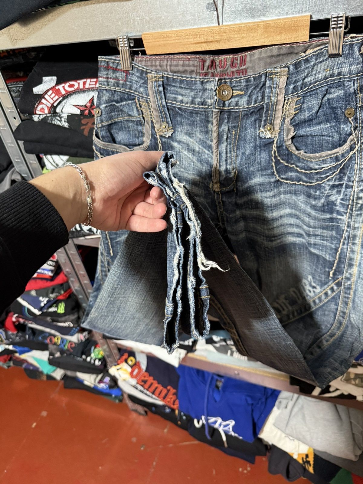 Japanese Brand Vintage Avant Garde Tough Jeansmith 3D Jeans Archive Y2K Size US 30 / EU 46 - 8 Thumbnail