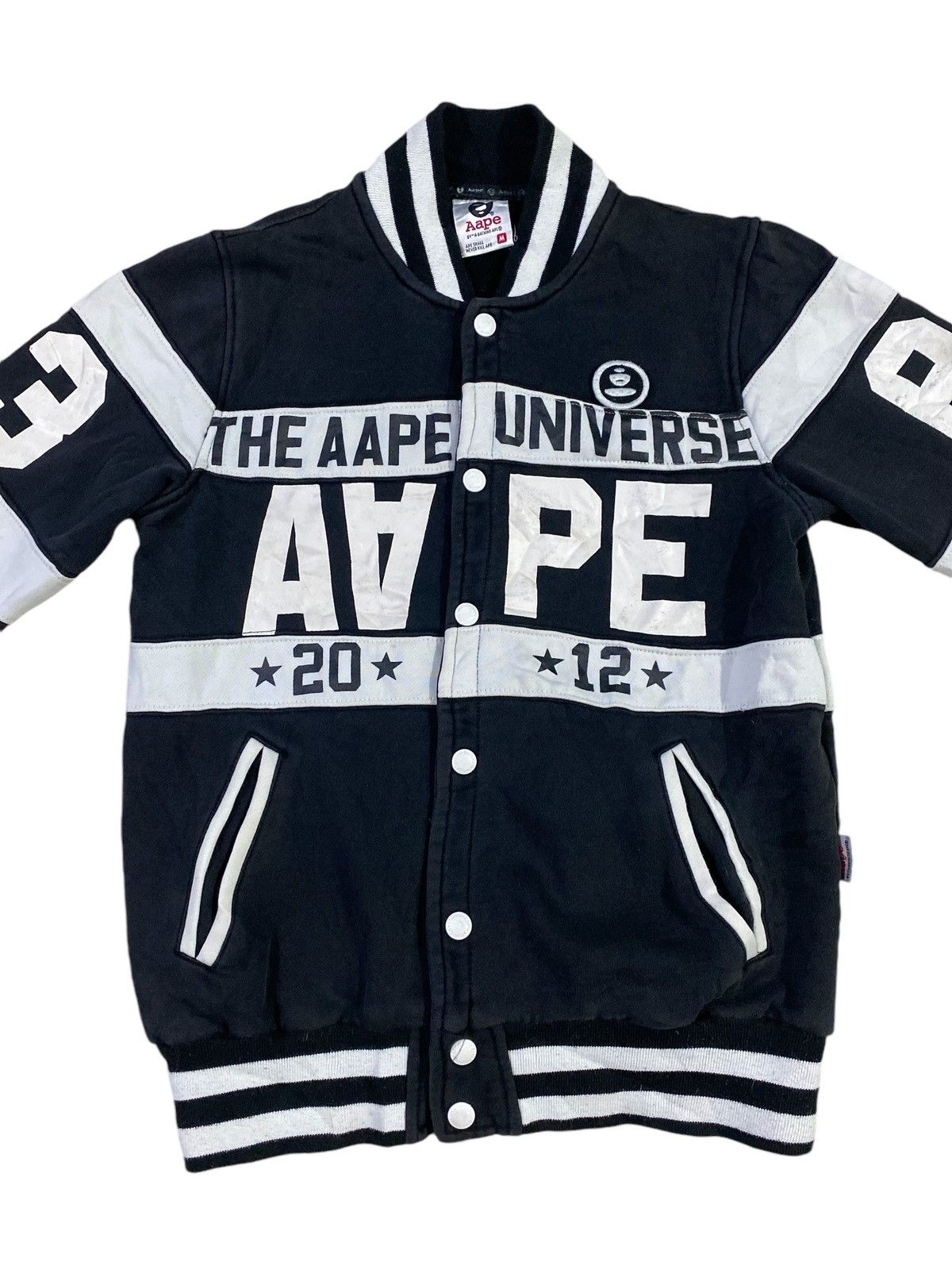 Aape × Bape Vintage AAPE By A Bathing Ape Varsity Jacket Size US M / EU 48-50 / 2 - 1 Thumbnail