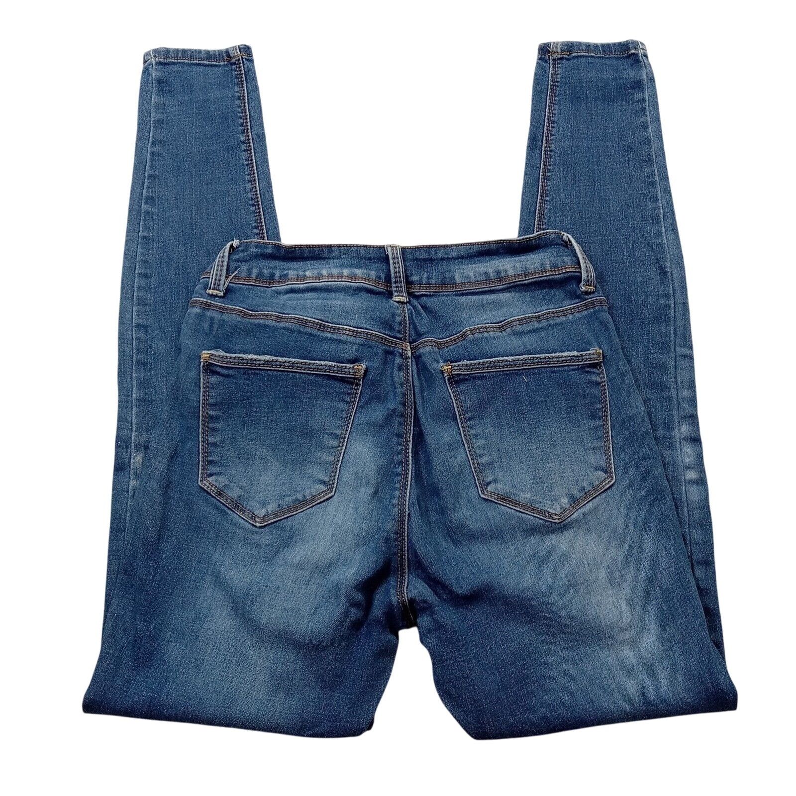 & Other Stories Wax Jeans Los Angeles 26 X29 Stretch Skinny Distressed Denim Size 26" / US 2 / IT 38 - 4 Thumbnail