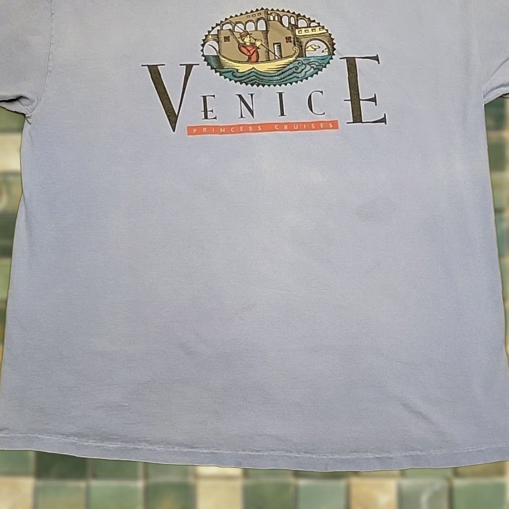Vintage VTG Venice Princess Cruises Shirt Mens XL Blue Made In USA Single Stitch Retro T Shirt Mens XL Blue Nautical, Outdoor, American Mens Retro T-Shirt Size US XL / EU 56 / 4 - 1 Thumbnail