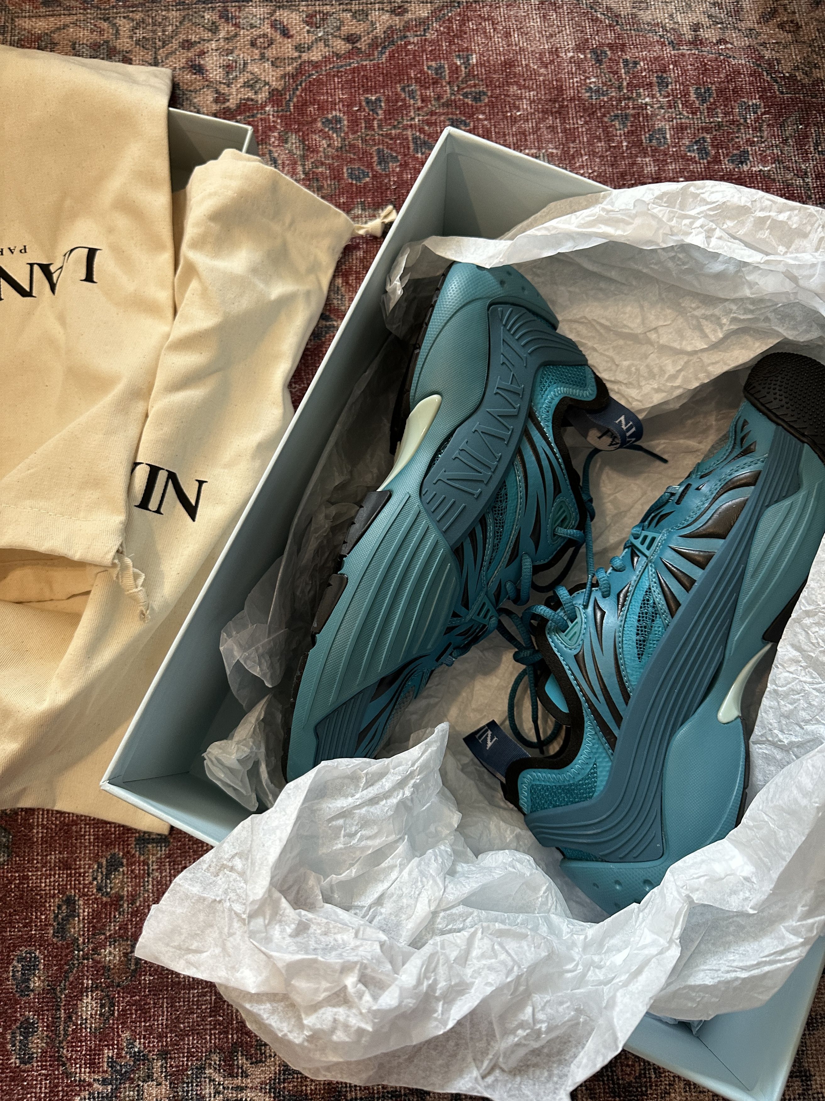 Lanvin LANVIN Flash X-Lace Blue Sneaker Size US 11 / EU 44 - 5 Thumbnail