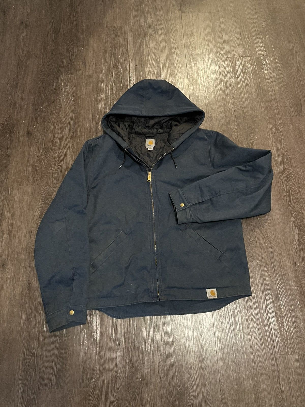 Vintage Vintage carhartt zip up hooded workwear jacket | Grailed