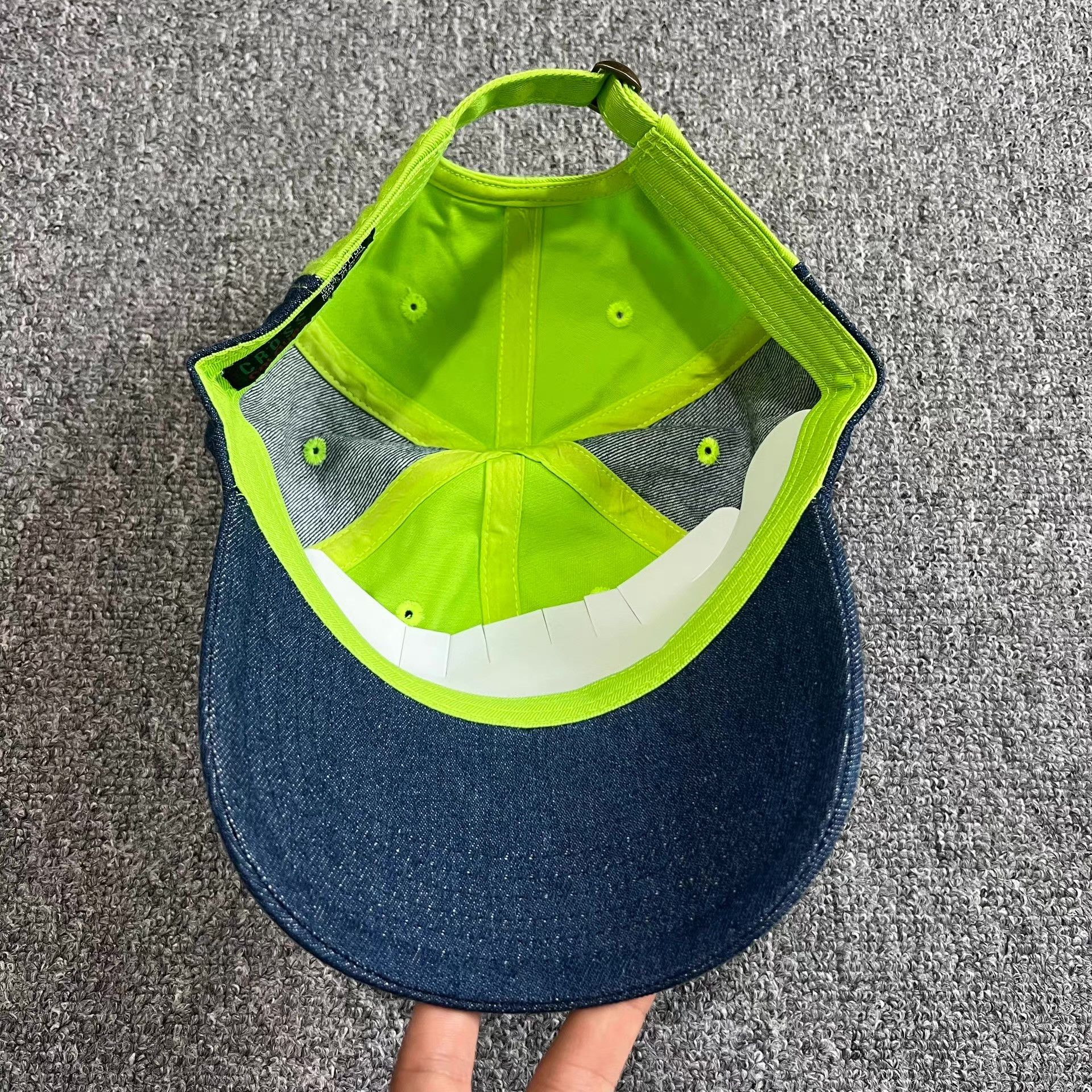 Cross Colours Cross Colours Denim Patchwork Curved Brim Baseball Cap Q7 Size ONE SIZE - 3 Thumbnail