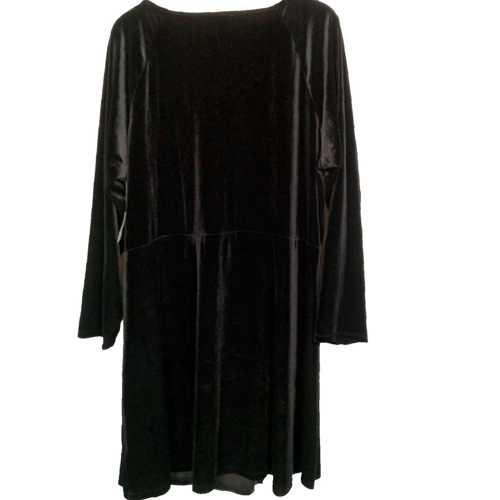 Old Navy VINTAGE Old Navy Dress Plus Size 4X Flare Mini Black Jack Velour Long Sleeve New Size XXL / US 16-18 / IT 52-54 - 2 Thumbnail