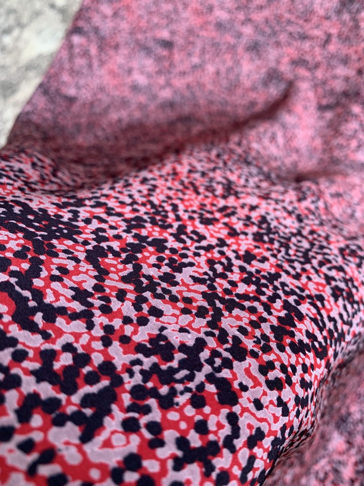 If Six Was Nine × Japanese Brand × Le Grande Bleu (L.G.B.) y2k Vivayou Japan Faux Fur Red Bitty Dot Silk Dress Size S / US 4 / IT 40 - 8 Thumbnail