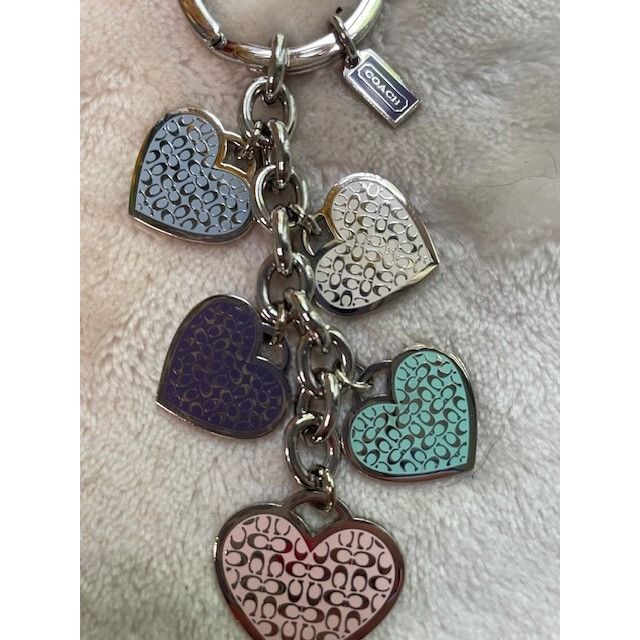Coach Authentic COACH Micro Heart "C's" Bag Charm/Key Chain - Mult Size ONE SIZE - 2 Thumbnail