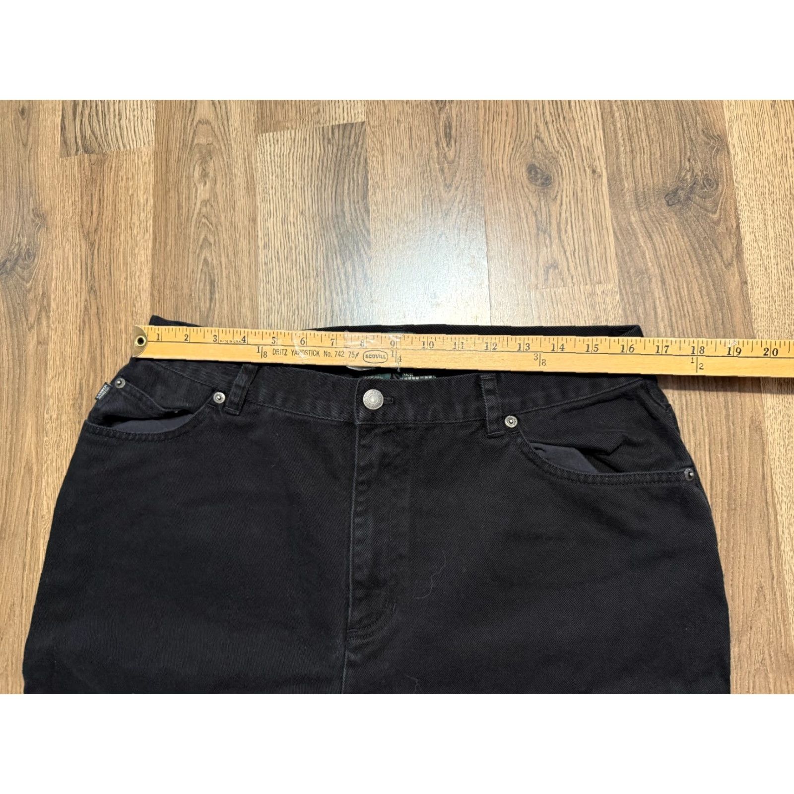 Ralph Lauren Lauren Ralph Lauren Jeans Womens 16W Black Straight Leg Mid Rise Denim Pocket 5-Pocket Design Size 38" / US 16 / IT 52 - 6 Thumbnail